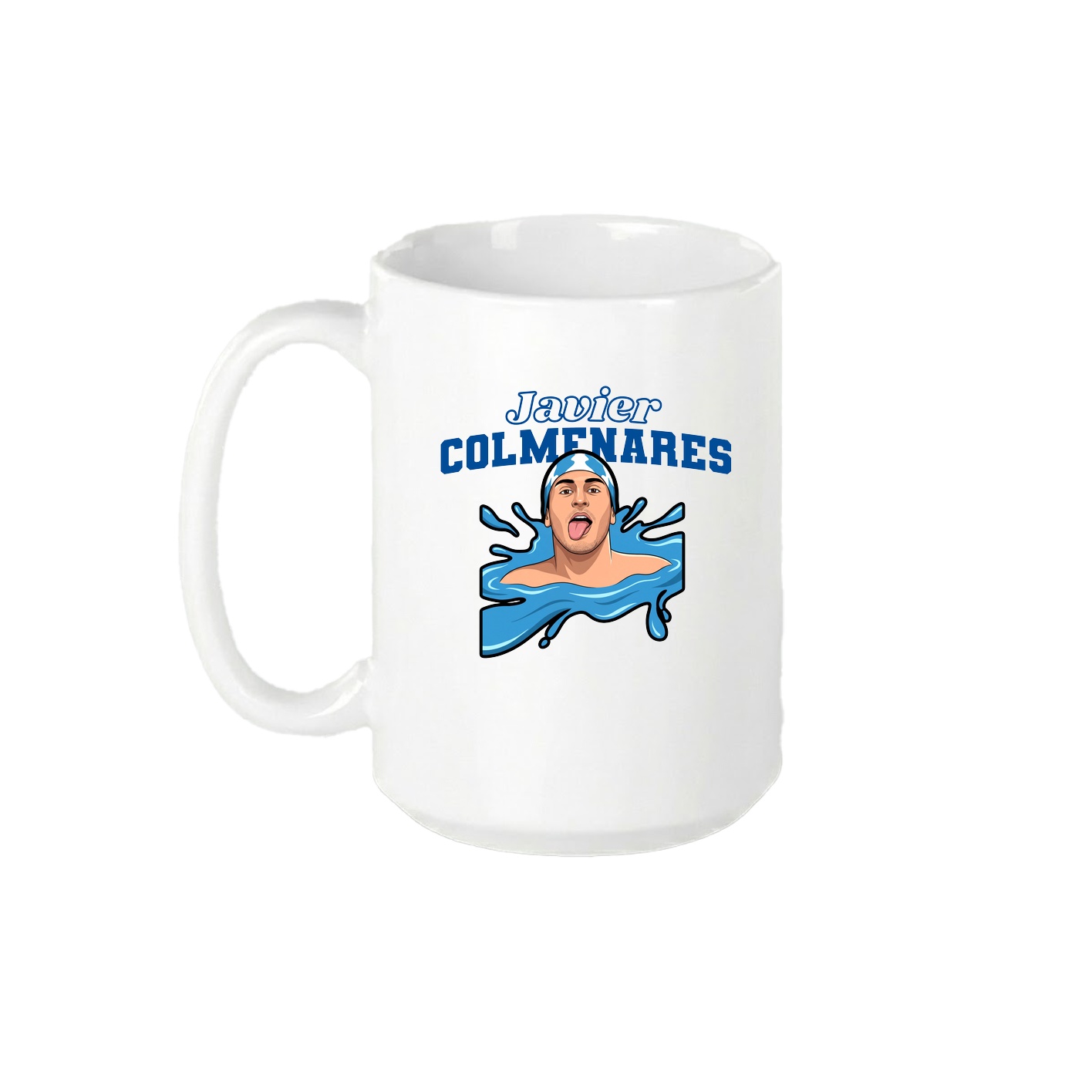 15oz Coffee Mug — Name Arch in White