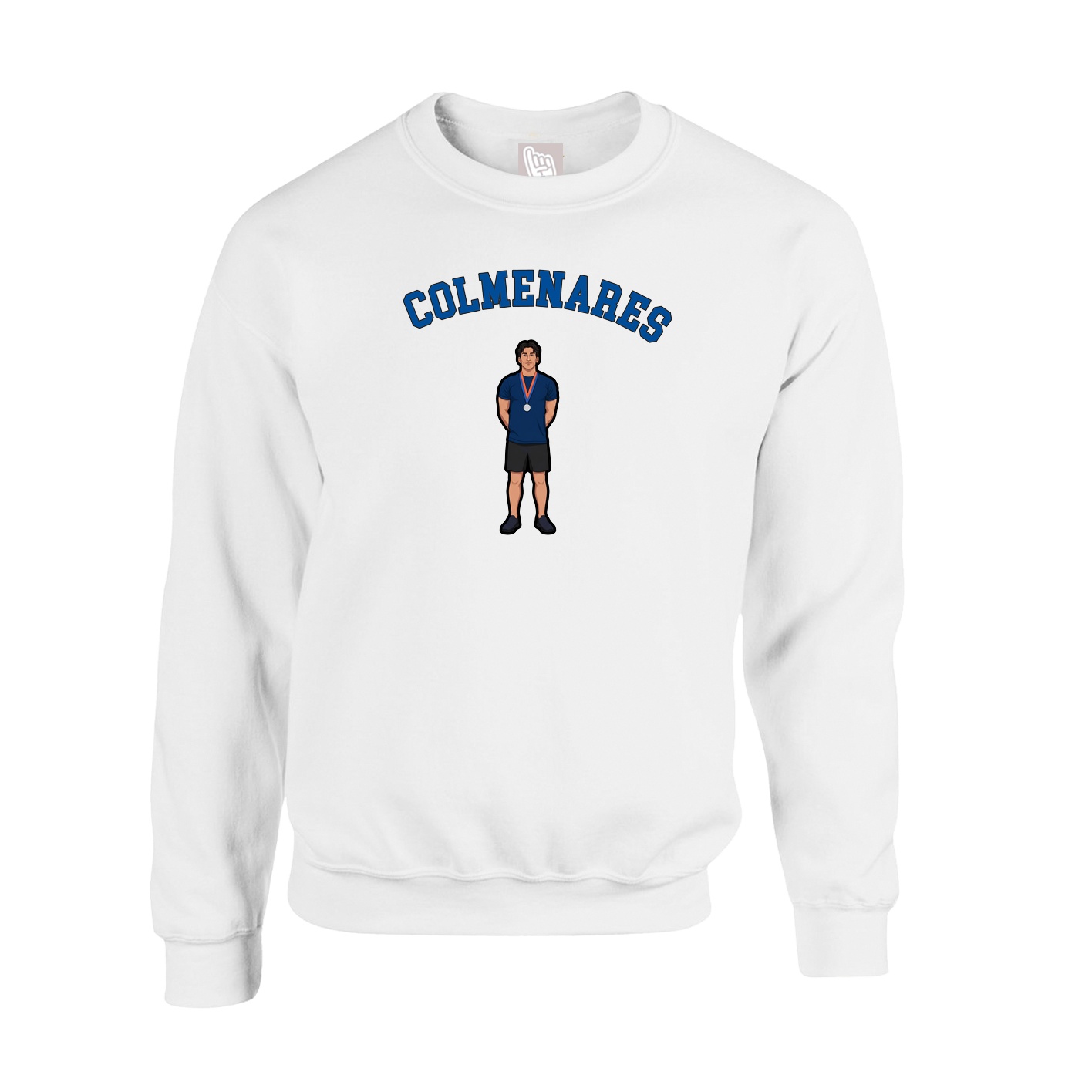 Fleece Crew — Shirsey Arch in White