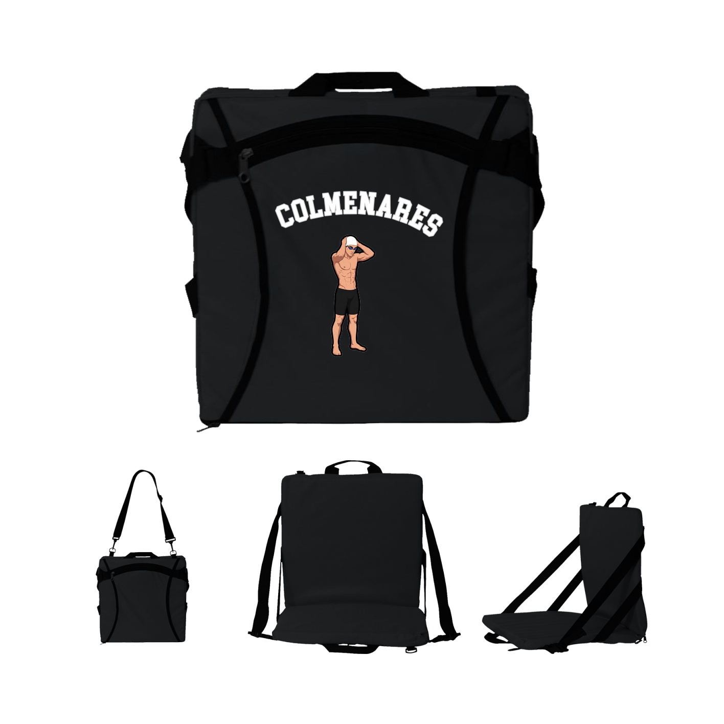 Folding Stadium Seat — Shirsey Arch in Black
