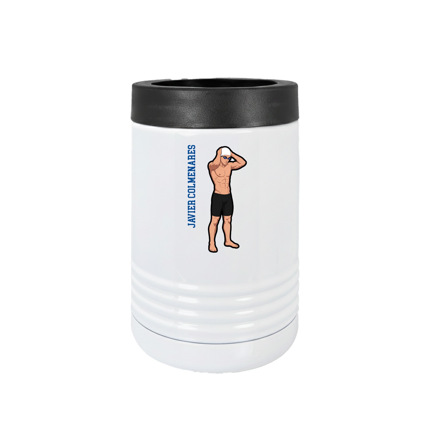 Beverage Holder — Name Vertical in White