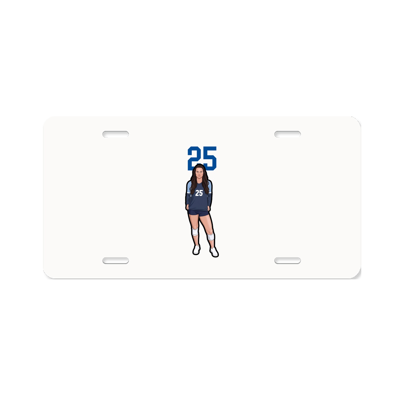 License Plate — Number Top in Classic