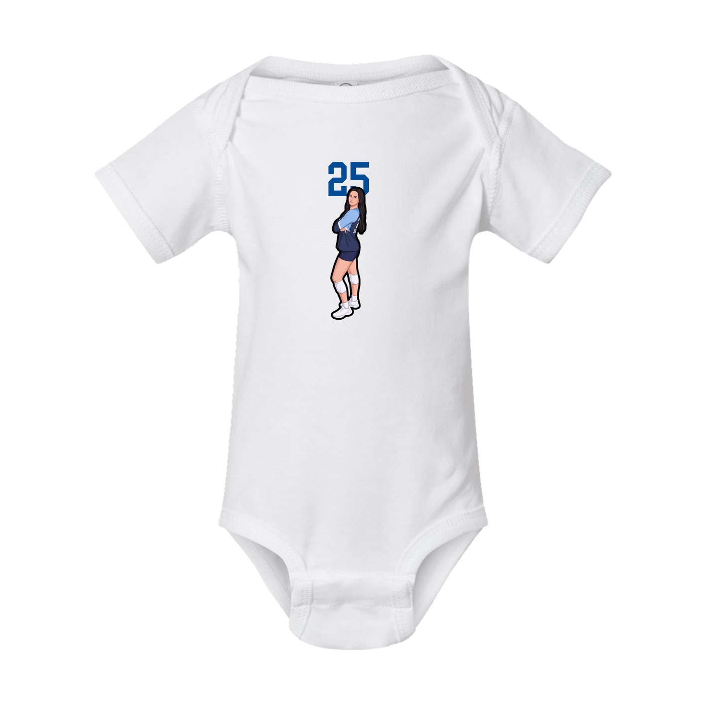 Baby Onesie — Number Top in White
