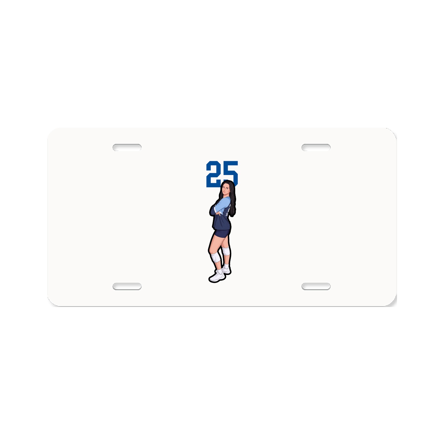 License Plate — Number Top in Classic
