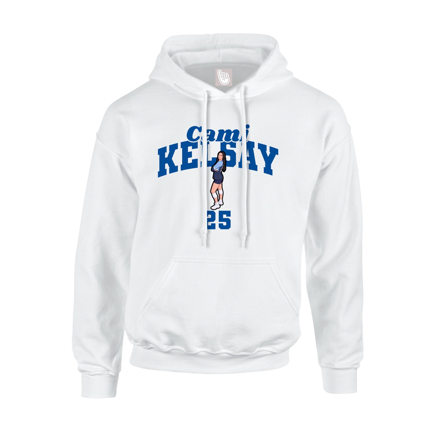 Youth Hoodie — Signature Arch in White