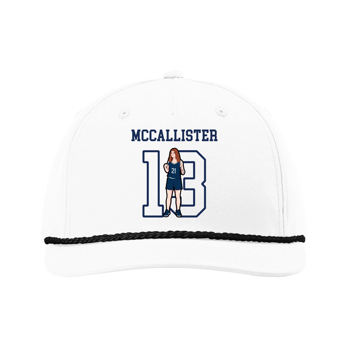 Five-Panel Classic Rope Cap — Shirsey in White