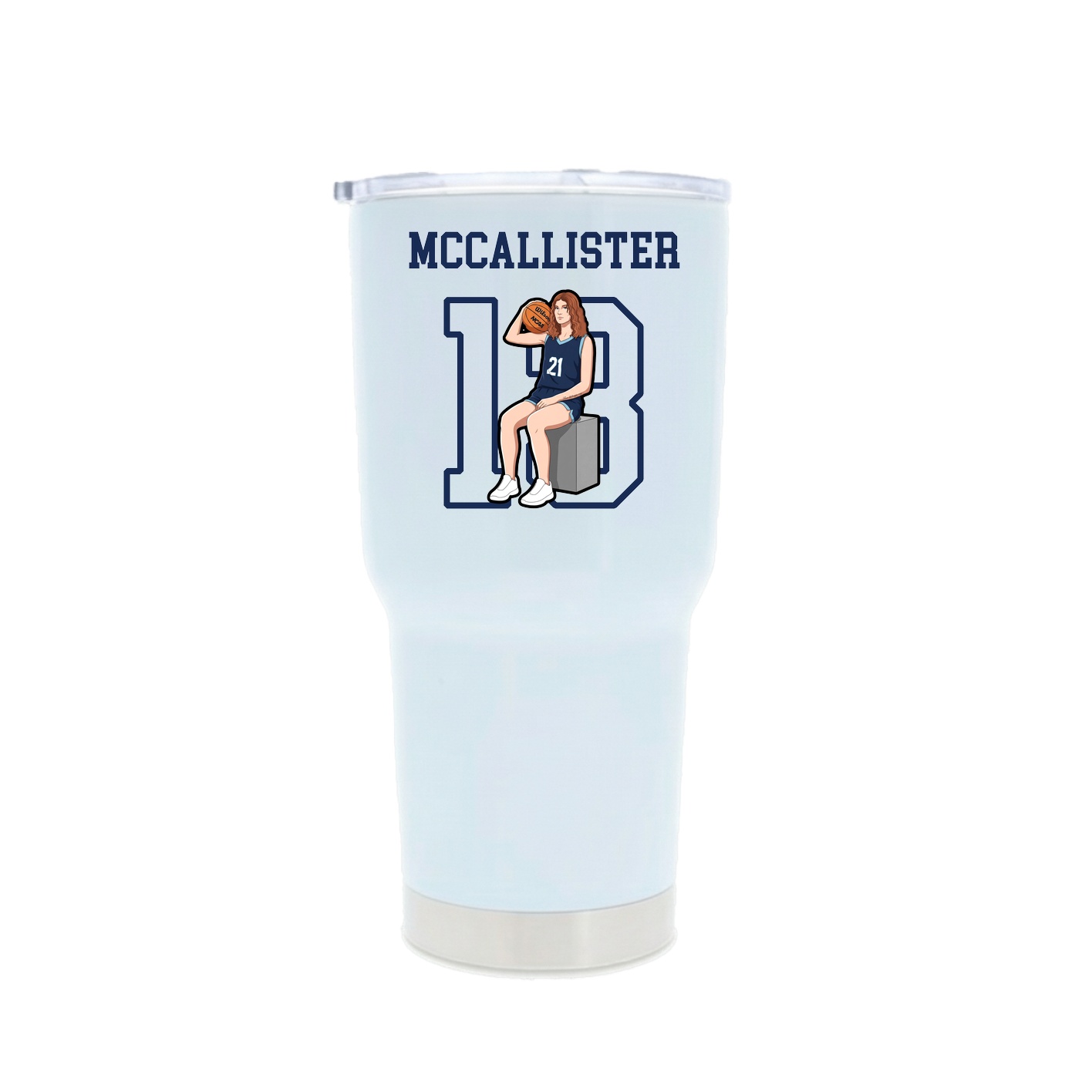 30oz Stainless Steel Tumbler — Shirsey in White