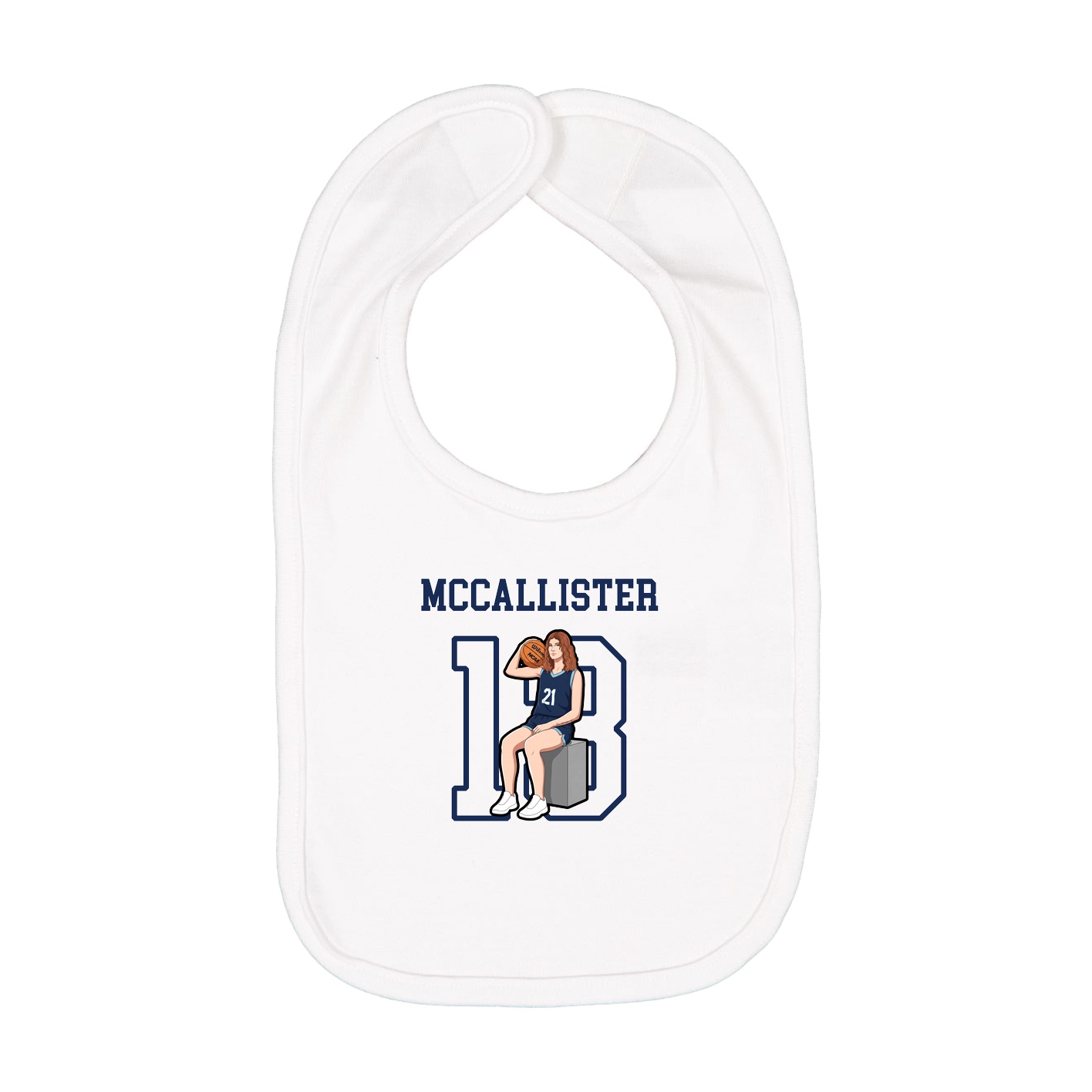 Infant Bib — Shirsey in White