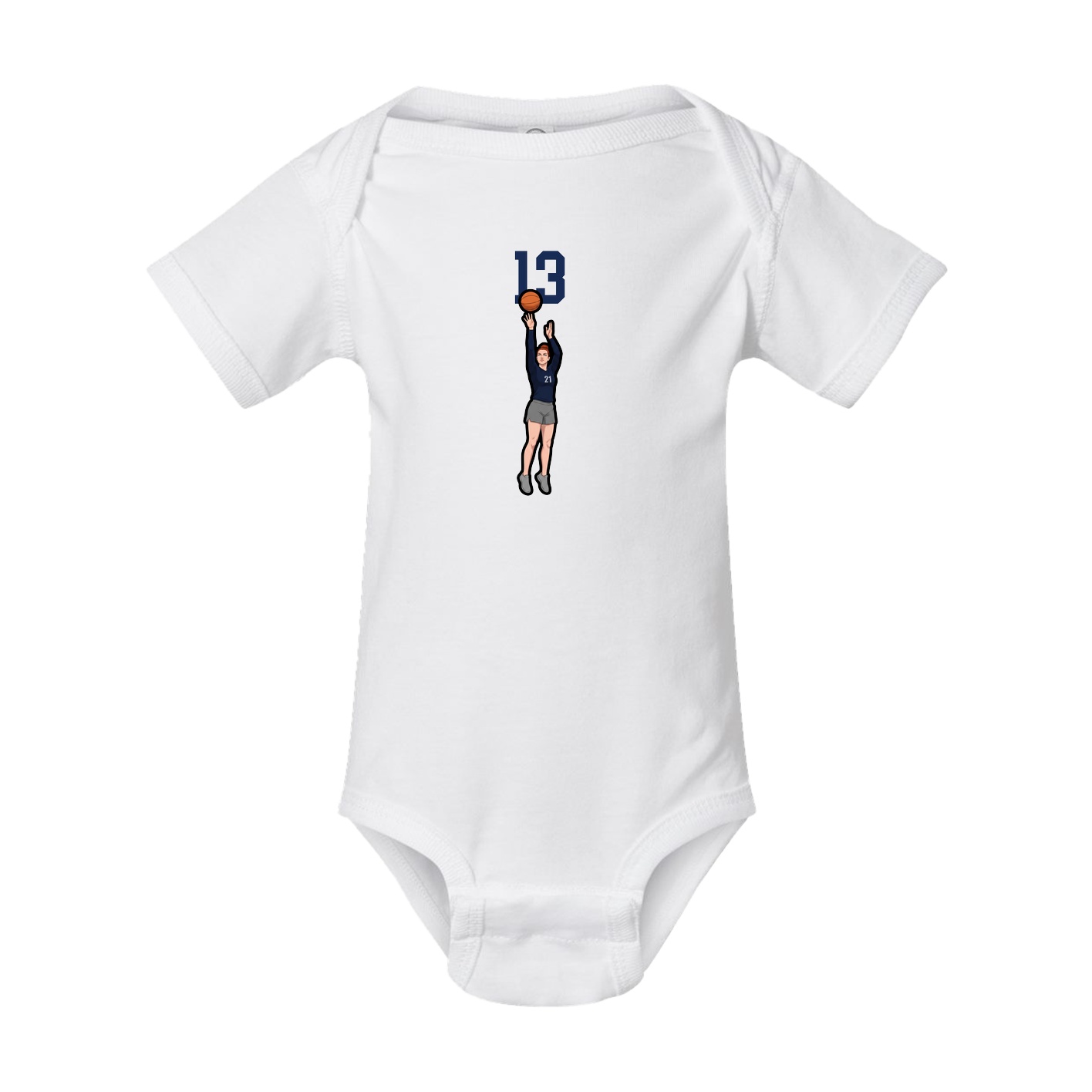 Baby Onesie — Number Top in White