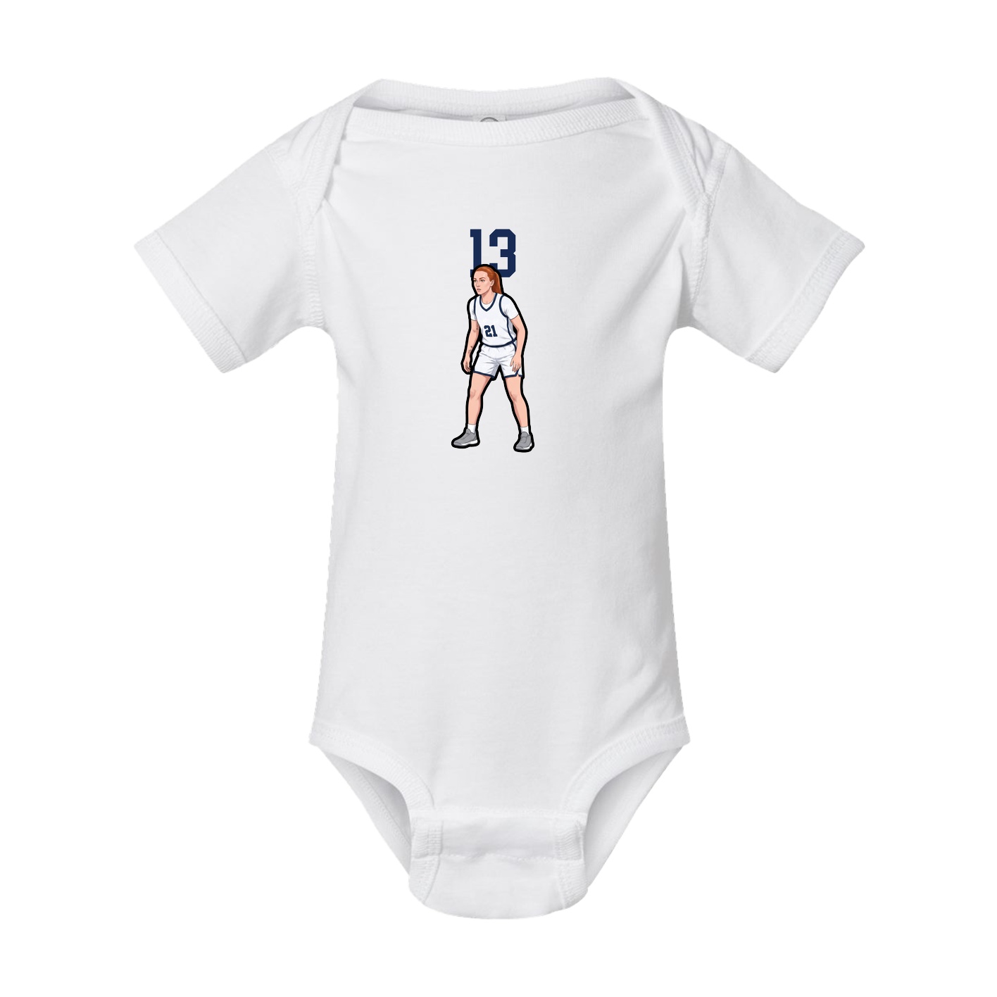 Baby Onesie — Number Top in White