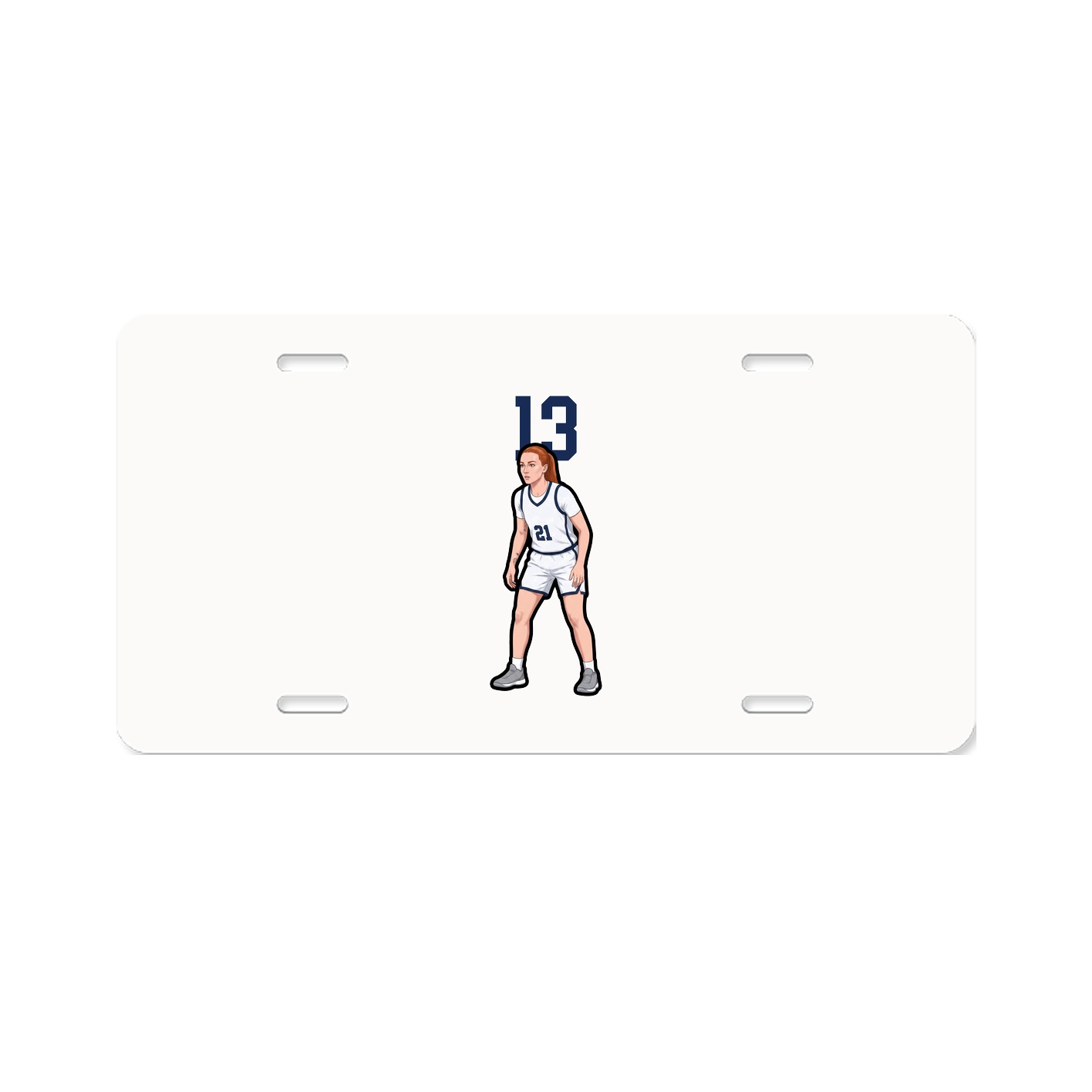 License Plate — Number Top in Classic