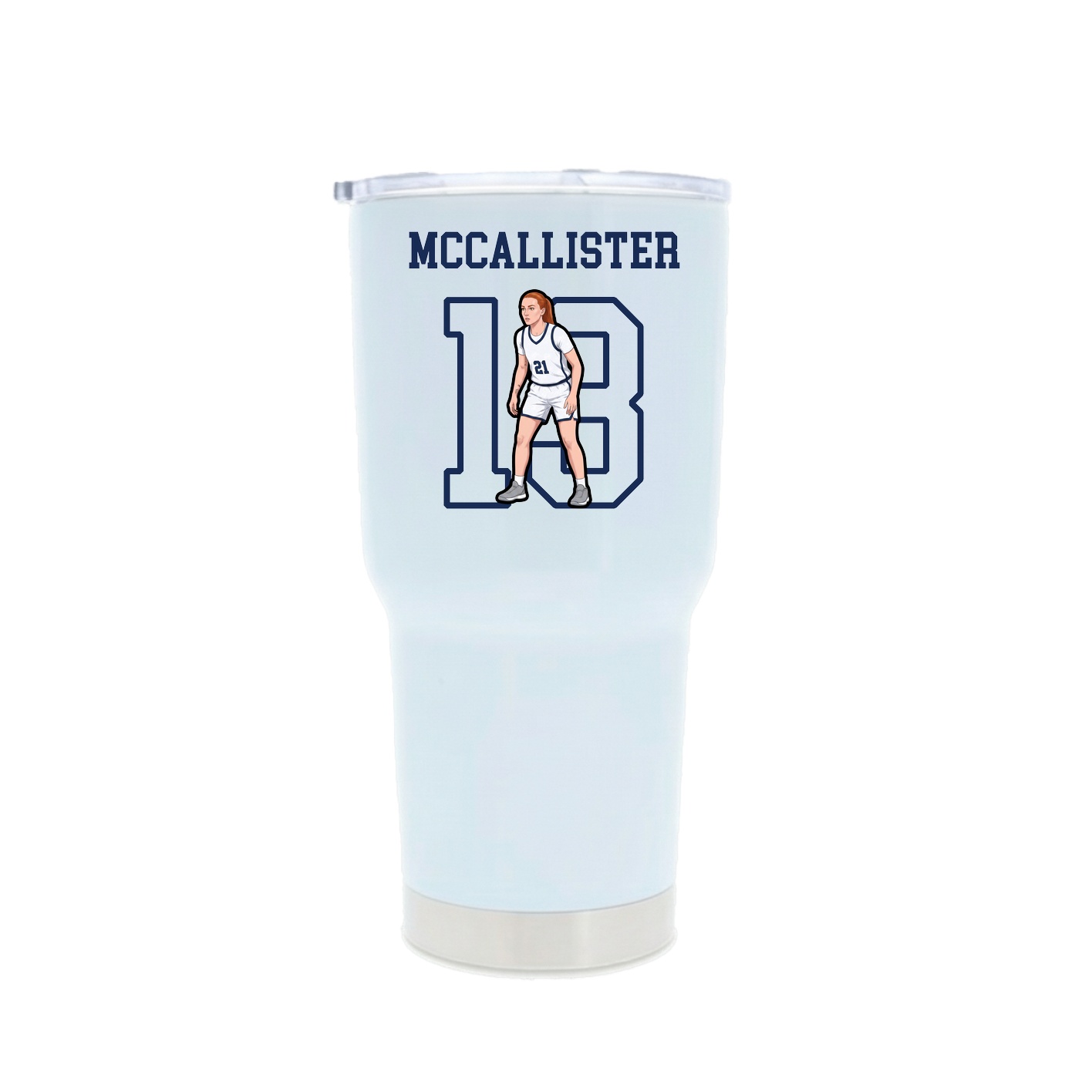 30oz Stainless Steel Tumbler — Shirsey in White
