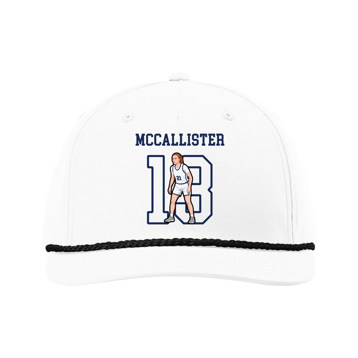 Five-Panel Classic Rope Cap — Shirsey in White