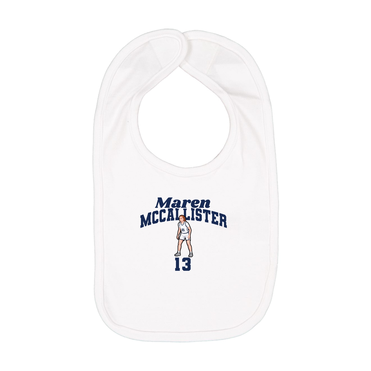 Infant Bib — Signature Arch in White