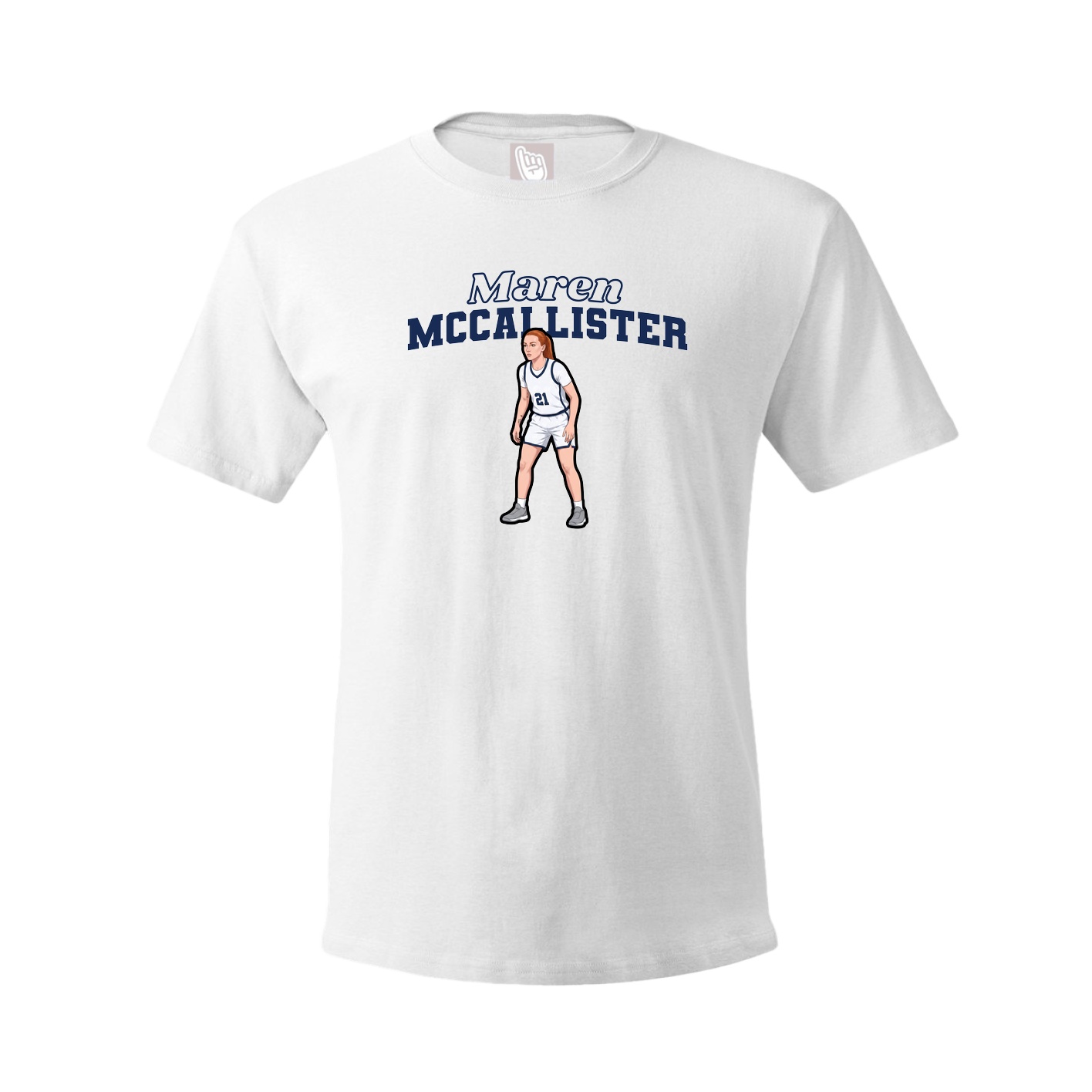 Youth Tee — Name Arch in White