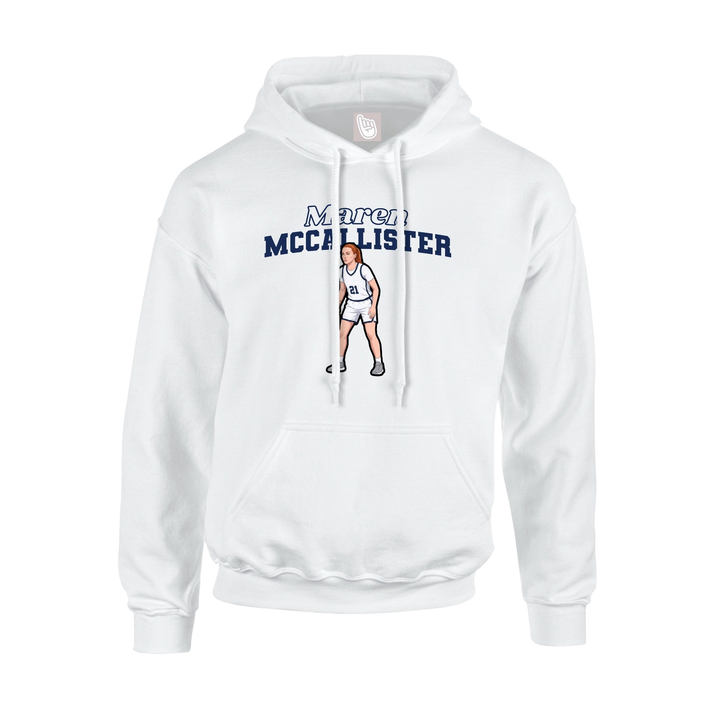 Hoodie — Name Arch in White