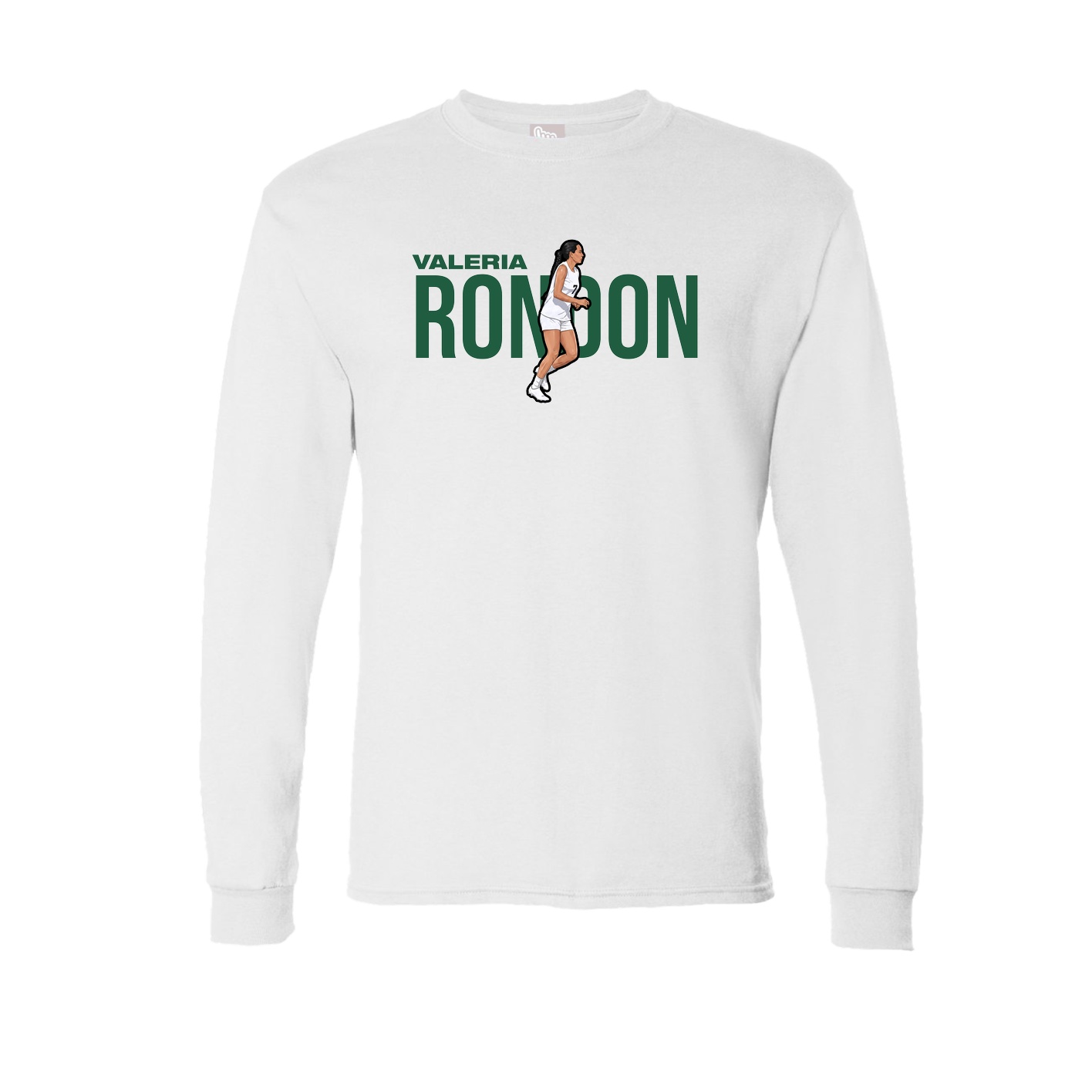 Long Sleeve Tee — Player Name in White