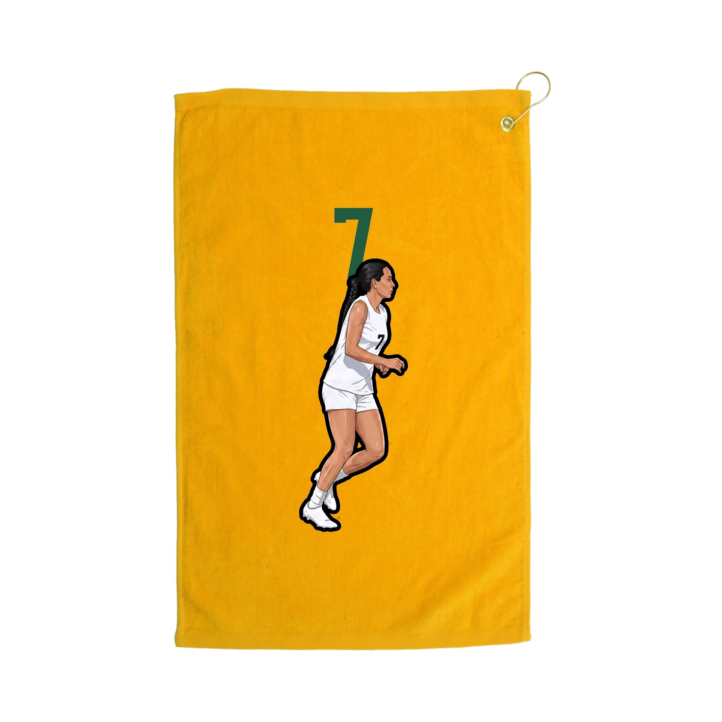Golf Towel — Number Top in Gold