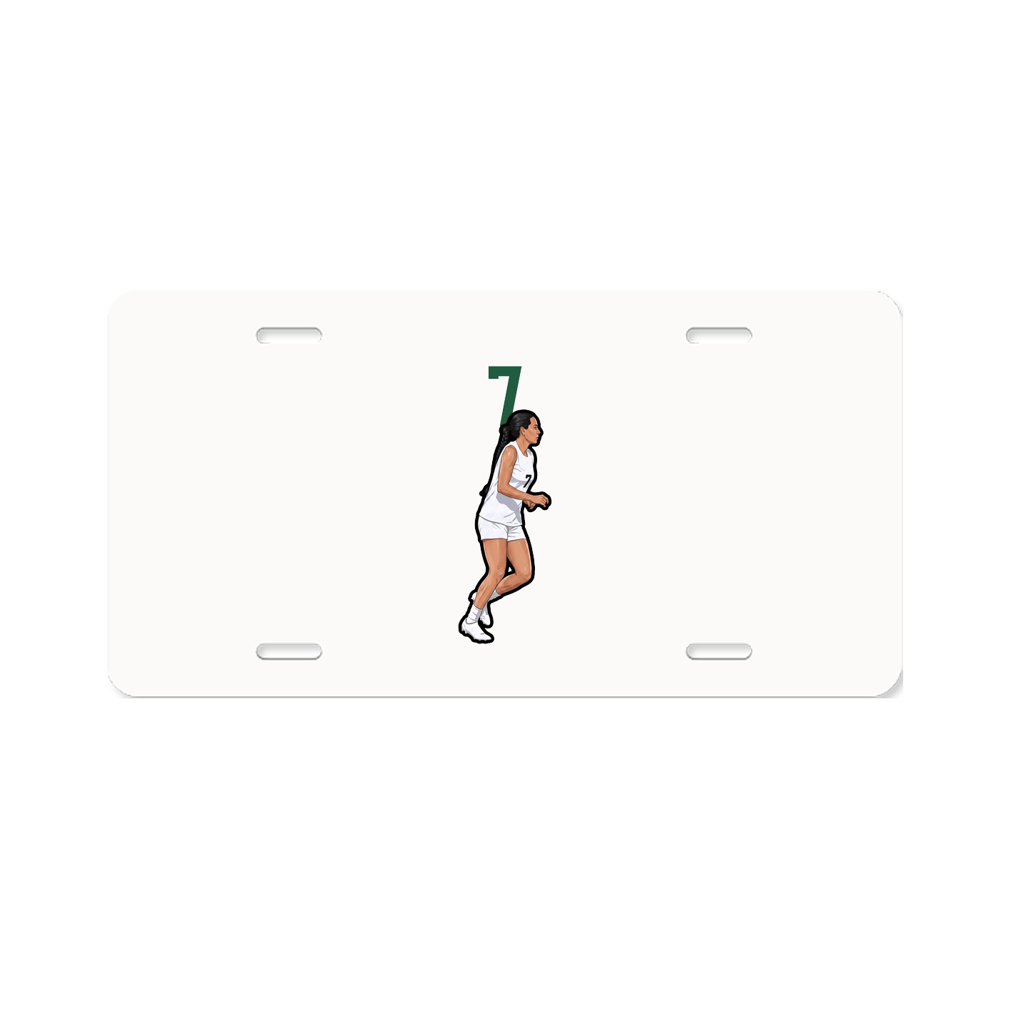 License Plate — Number Top in Classic