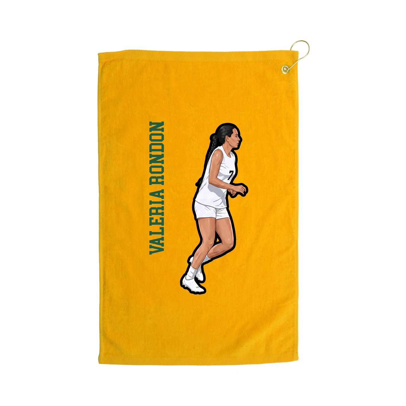 Golf Towel — Name Vertical in Gold