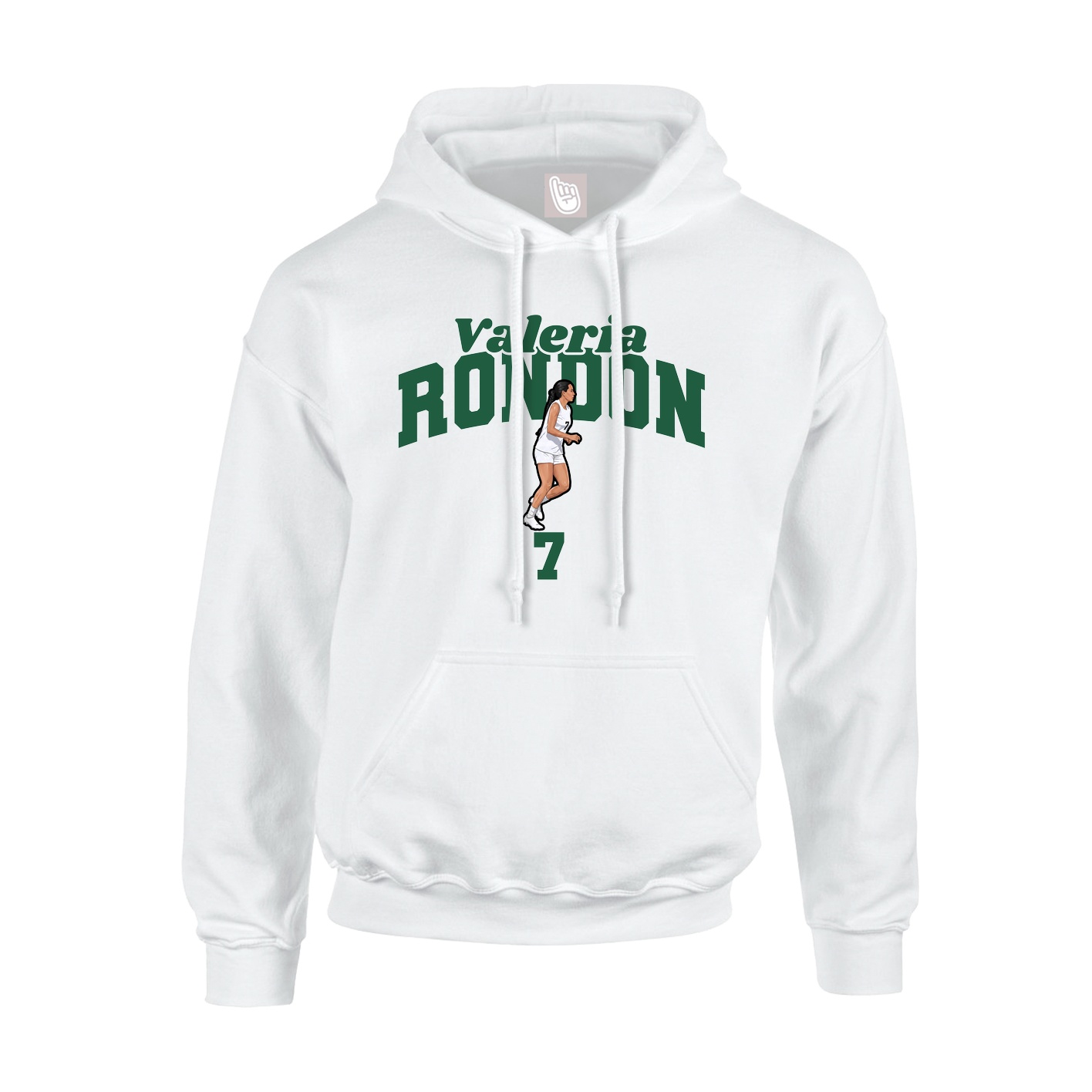 Youth Hoodie — Signature Arch in White