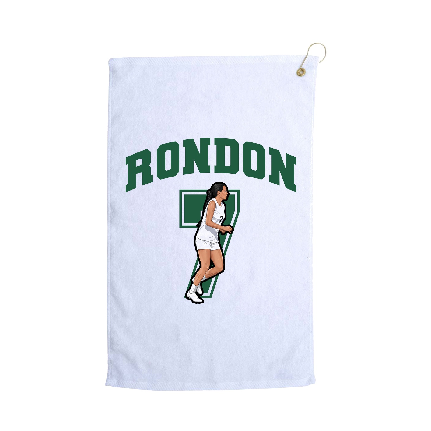 Golf Towel — Number in White