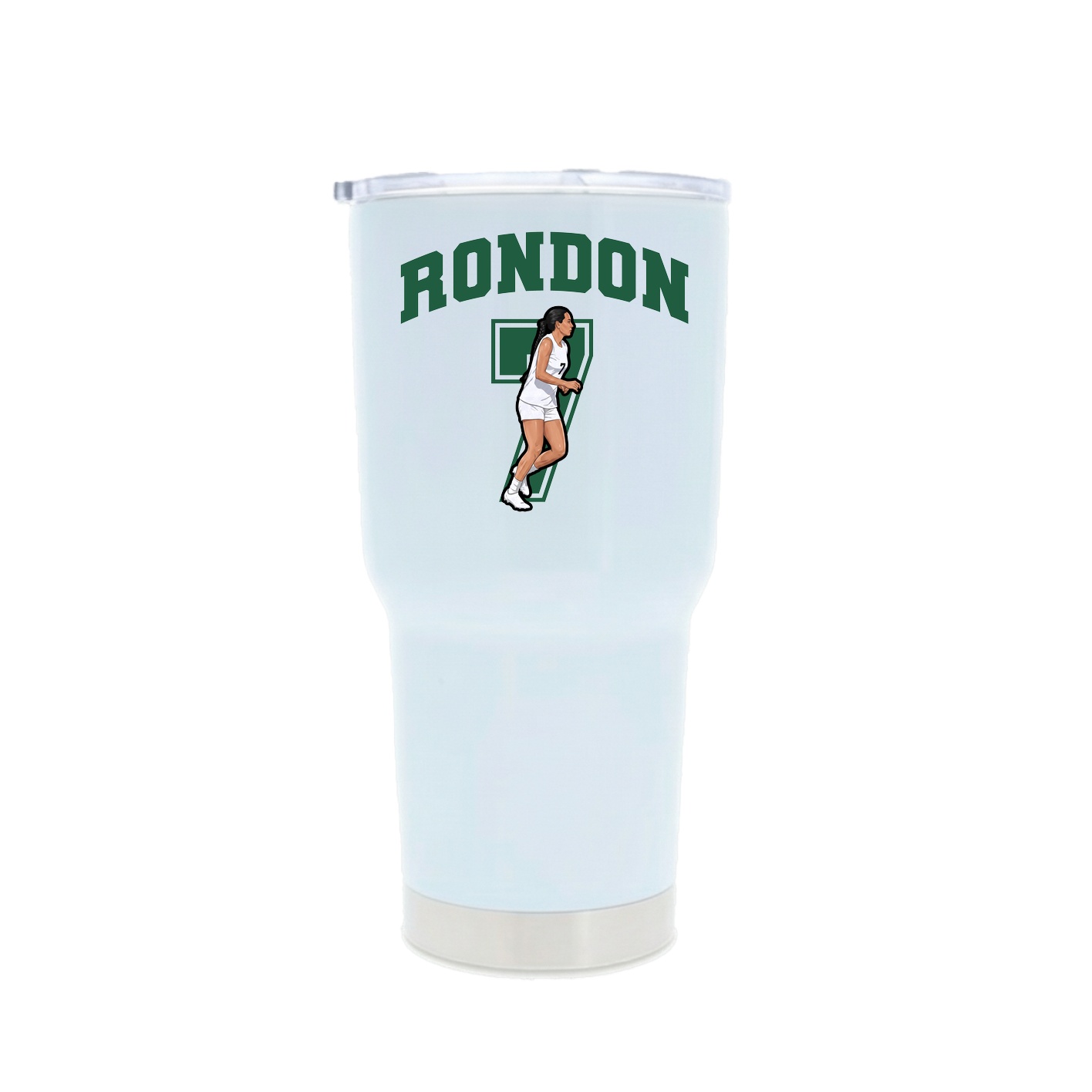 30oz Stainless Steel Tumbler — Number in White