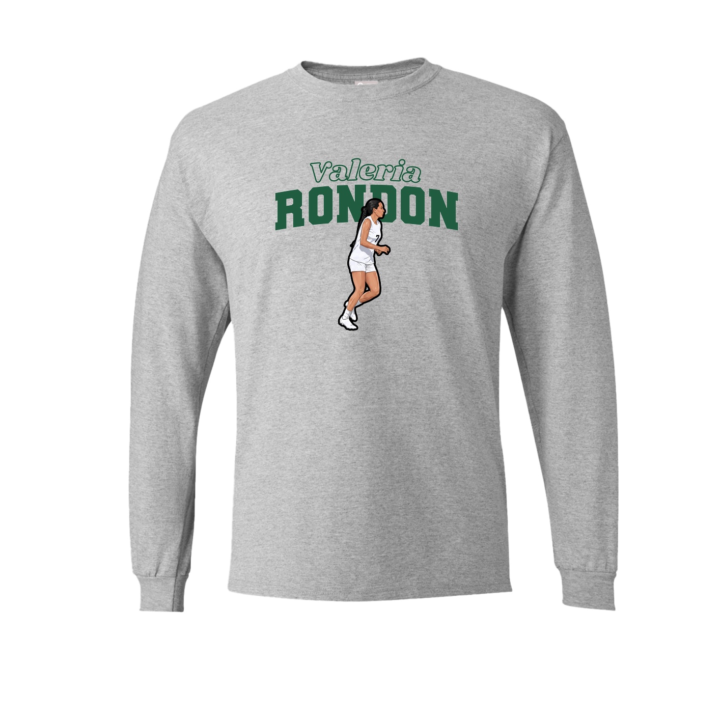 Long Sleeve Tee — Name Arch in Grey