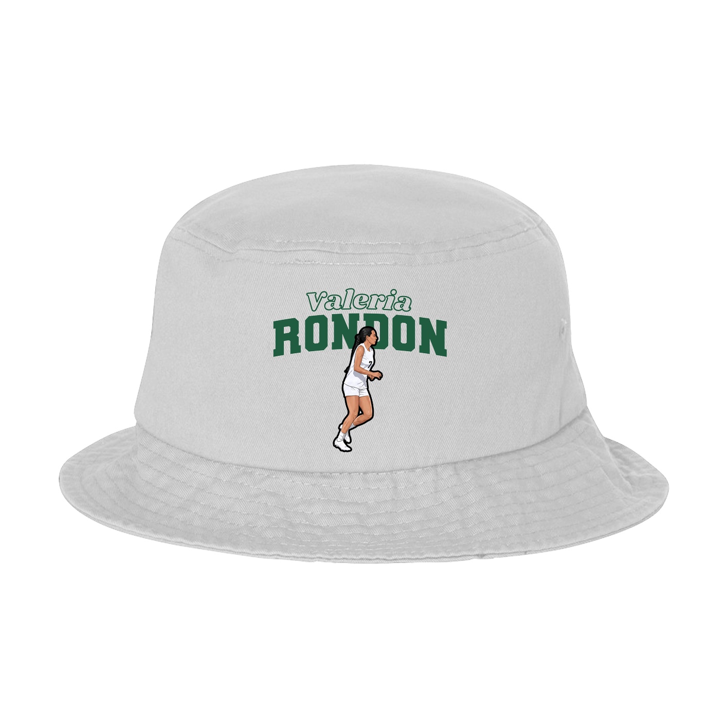 Bucket Cap — Name Arch in White