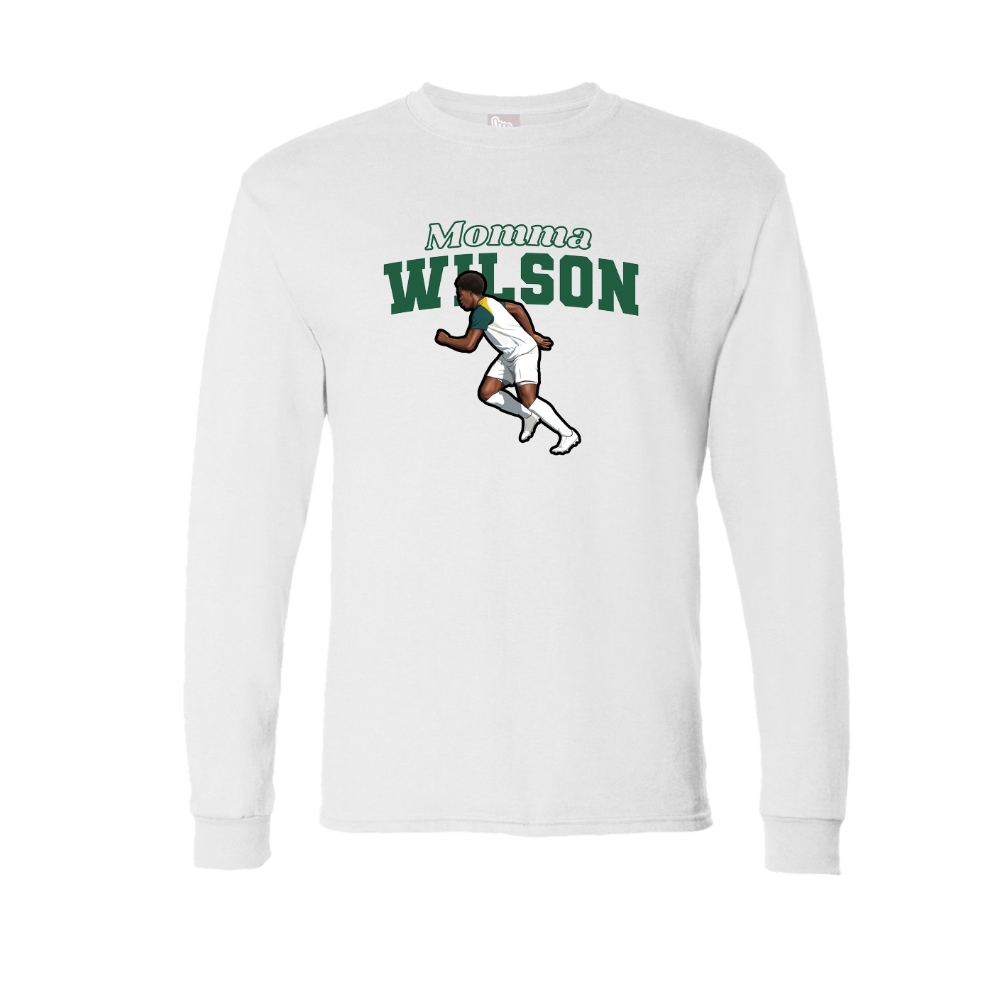 Long Sleeve Tee — Mothers Day Block in White