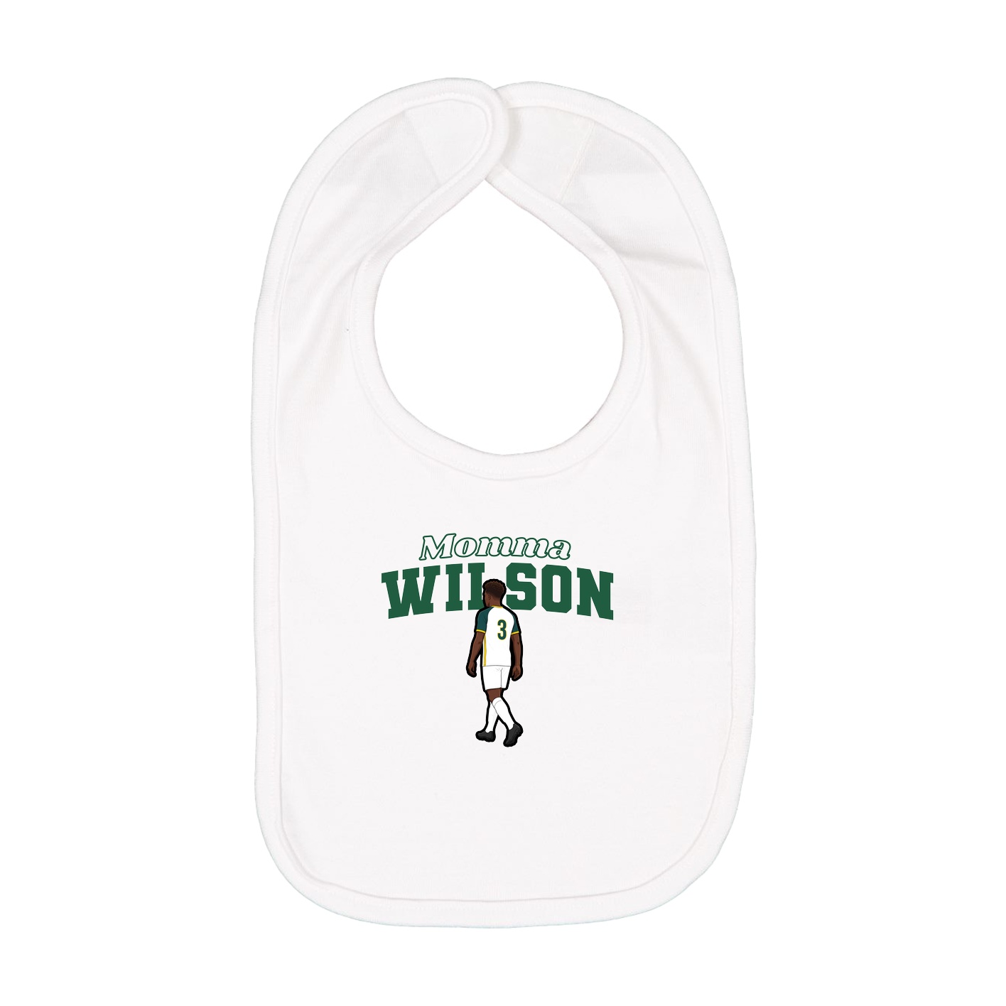Infant Bib — Mothers Day Block in White