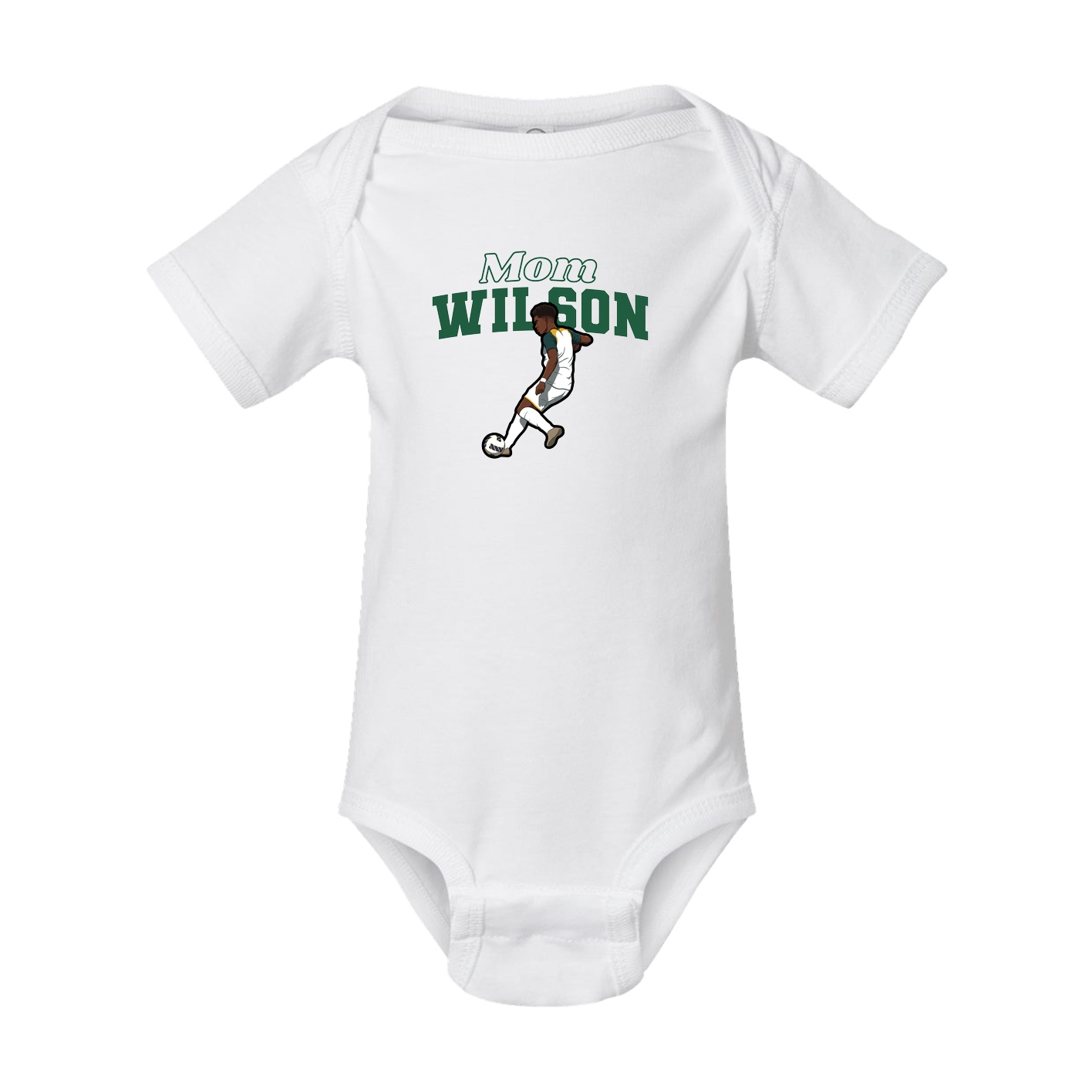 Baby Onesie — Mothers Day Block in White