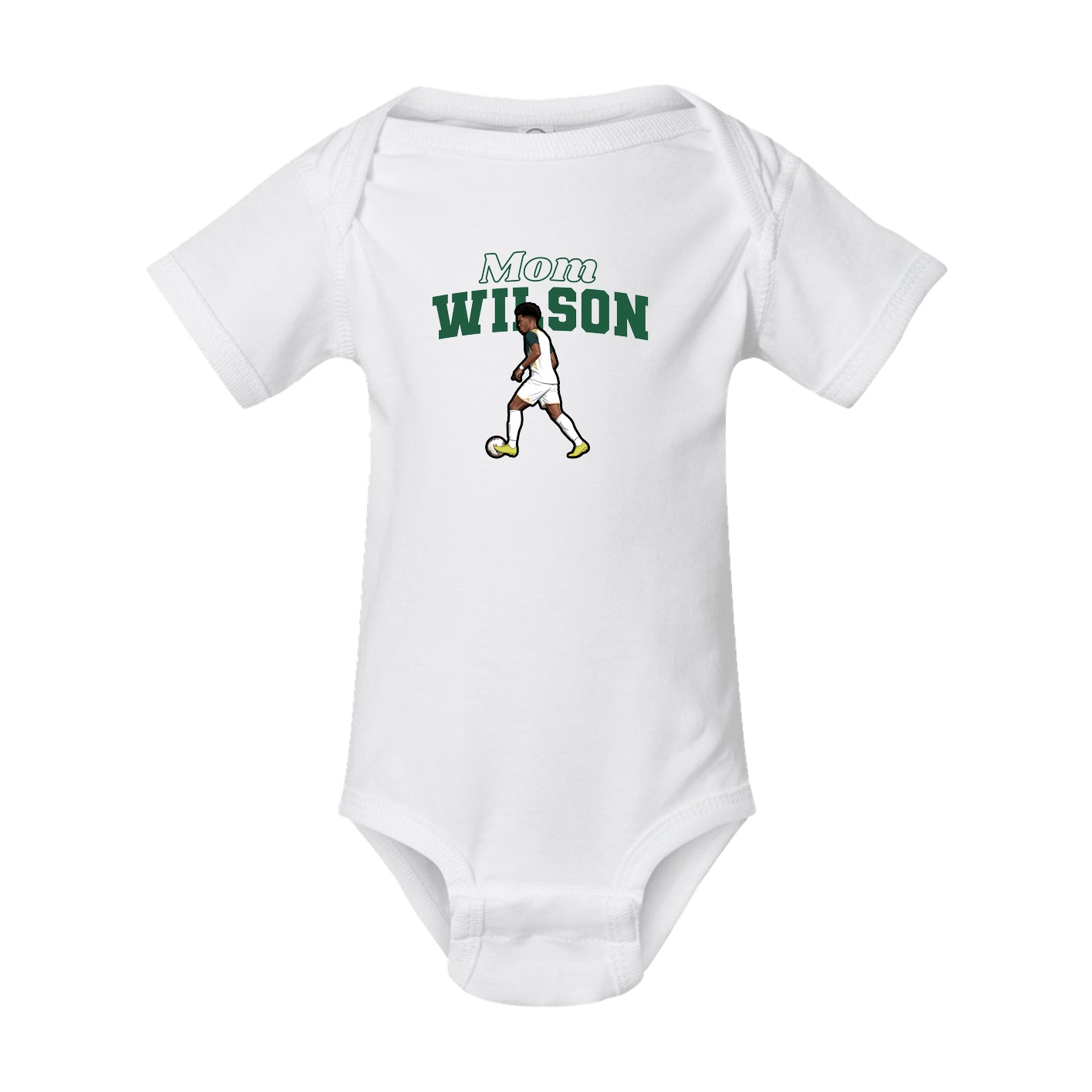 Baby Onesie — Mothers Day Block in White