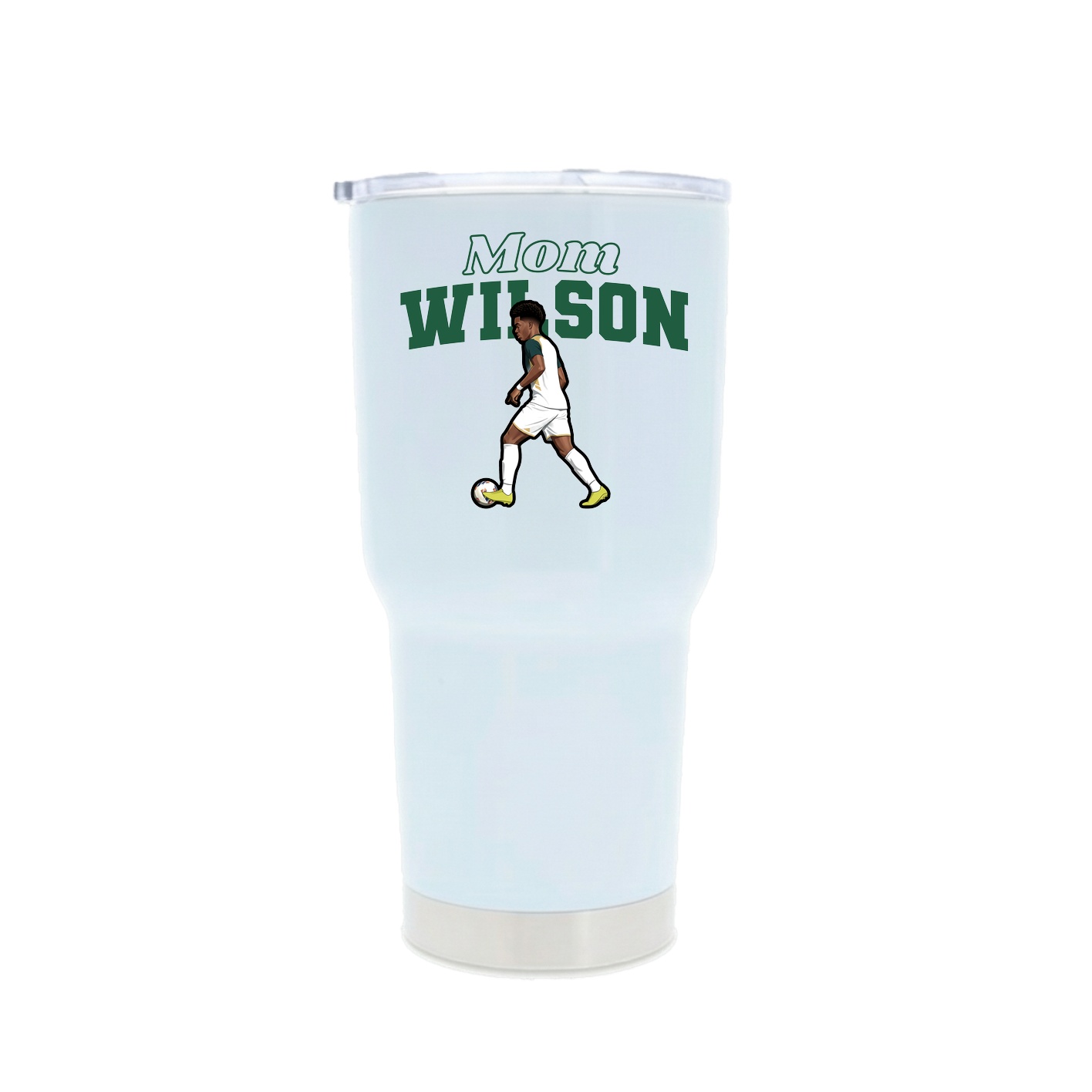 30oz Stainless Steel Tumbler — Mothers Day Block in White