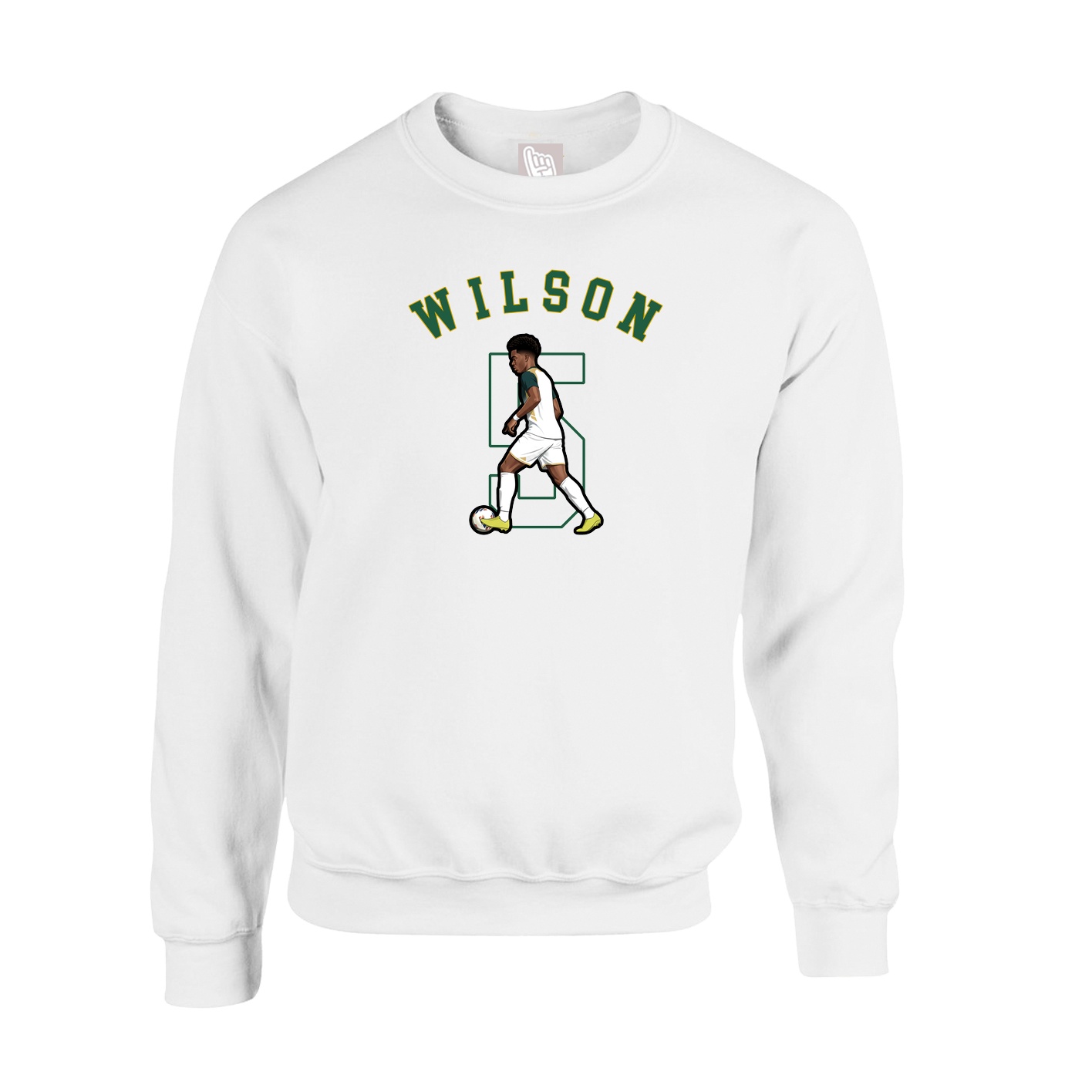 Fleece Crew — Shirsey Arch in White