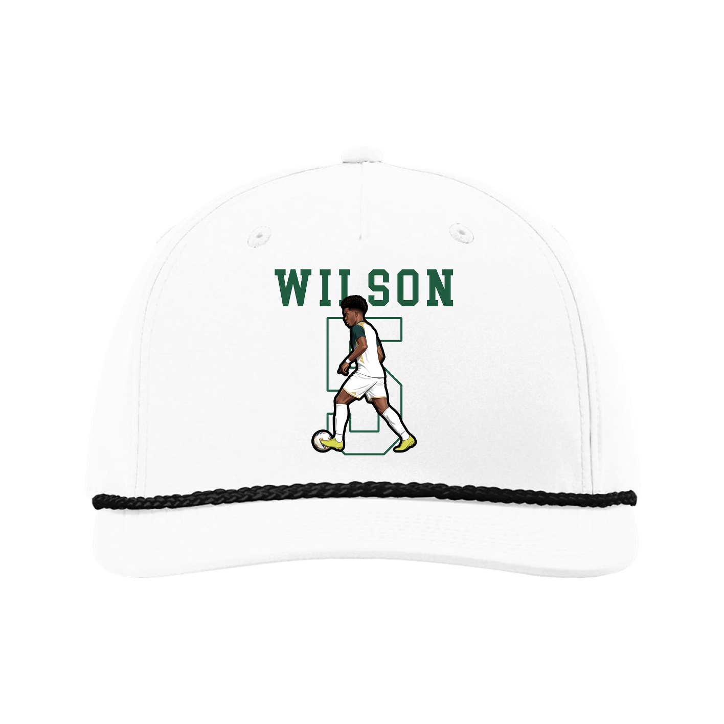 Five-Panel Classic Rope Cap — Shirsey in White