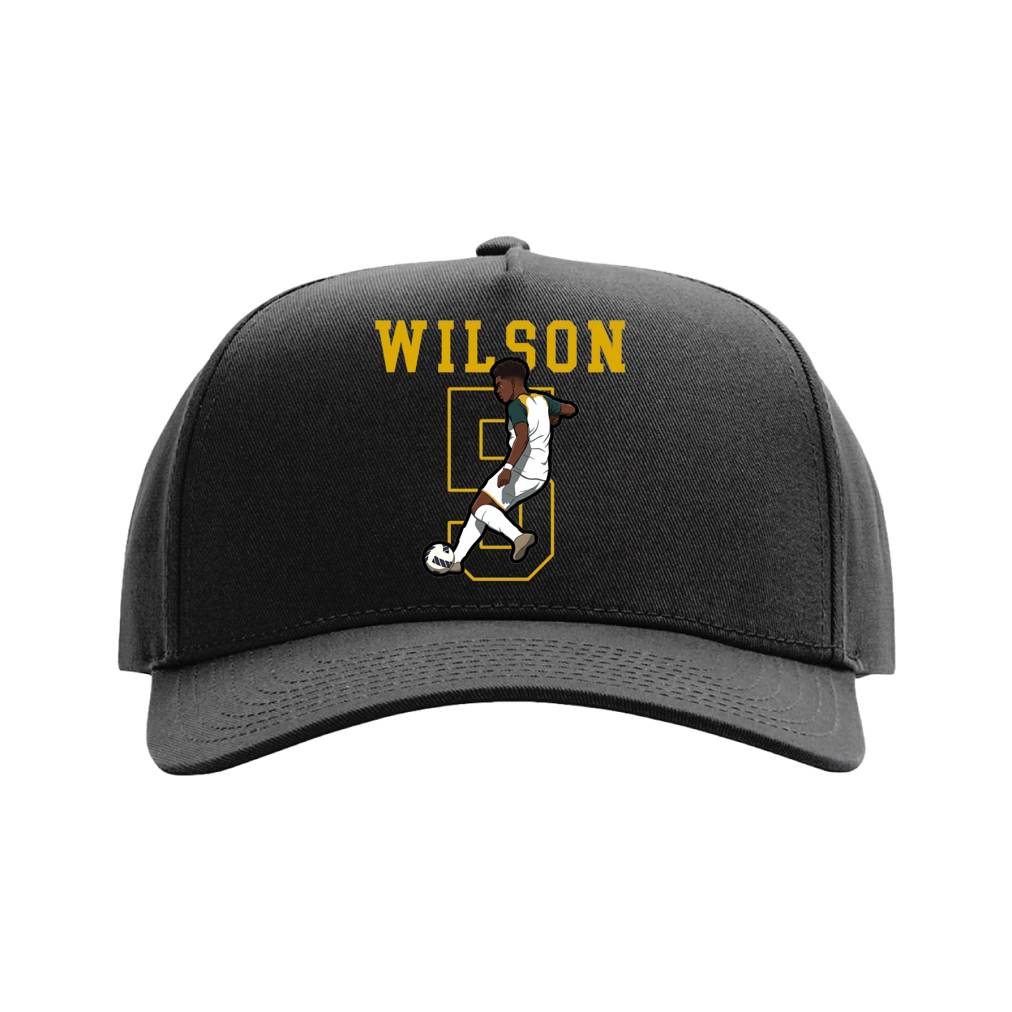 Full Fabric Five-Panel Champ Cap — Shirsey in Black