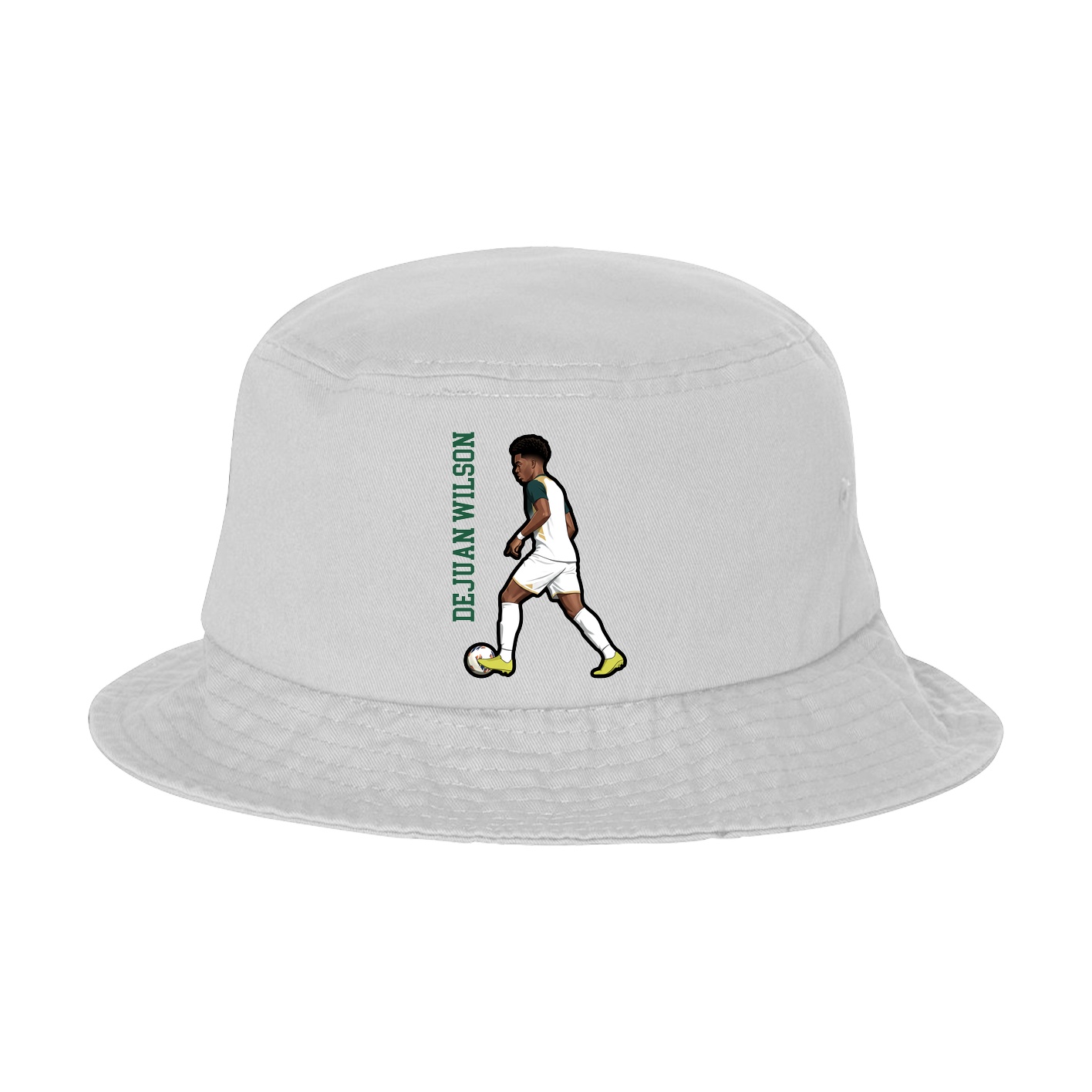Bucket Cap — Name Vertical in White