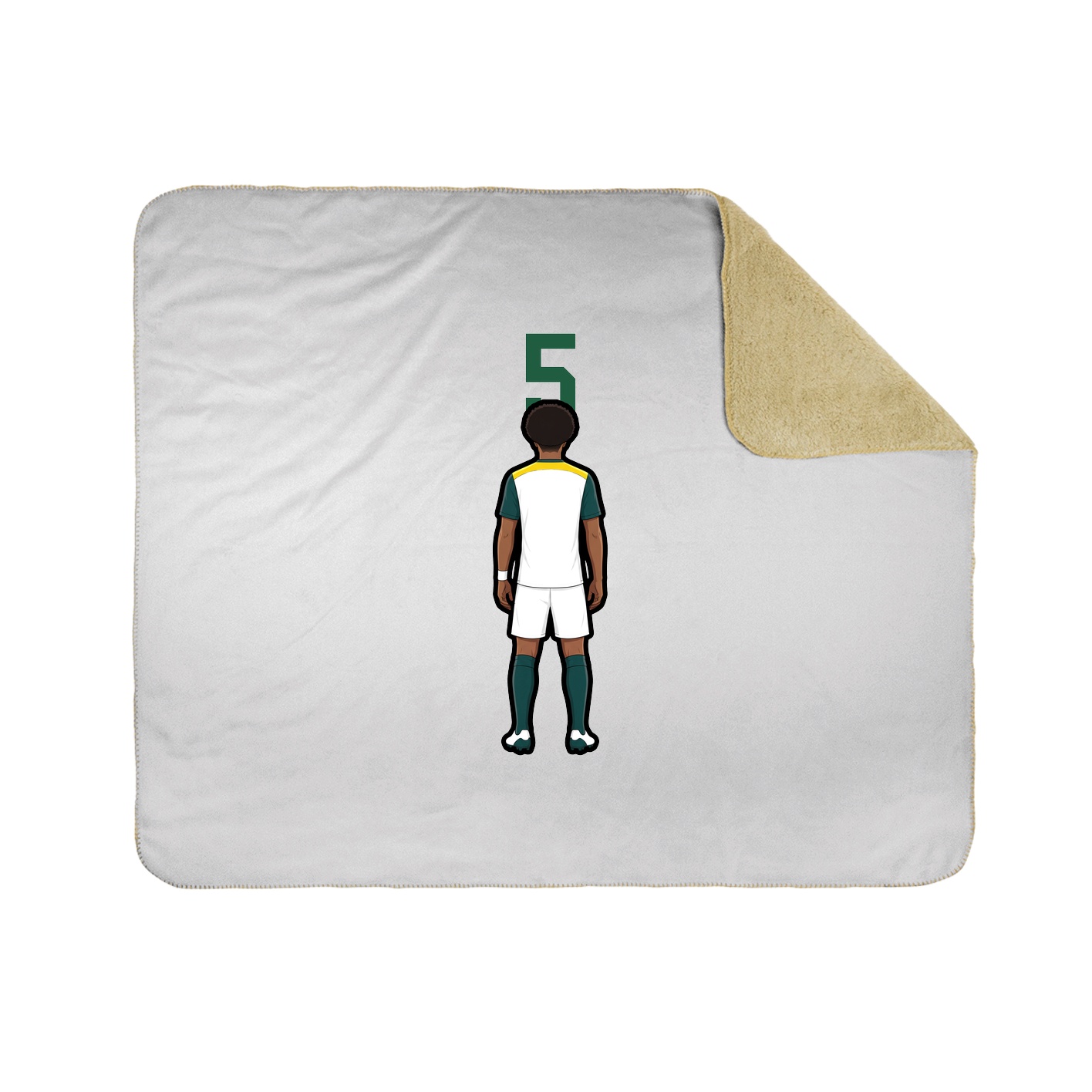 Throw Blanket — Number Top in White