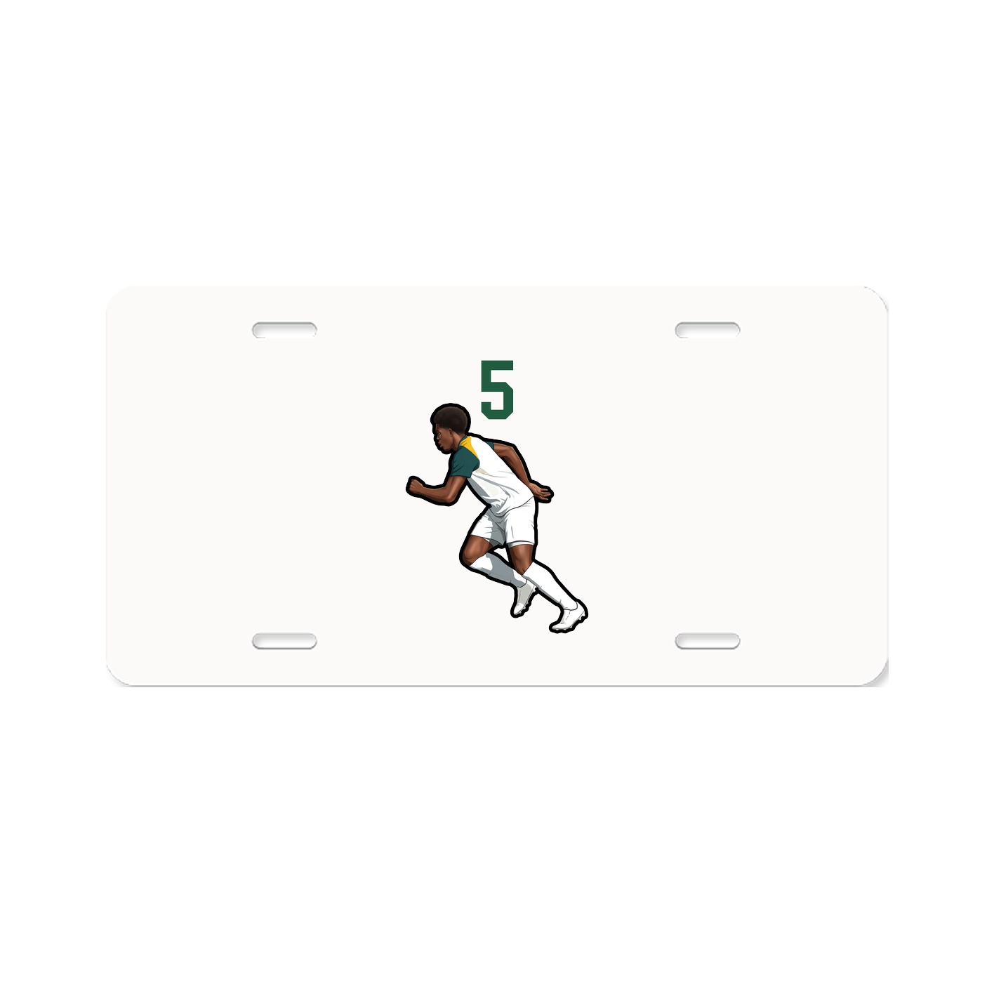 License Plate — Number Top in Classic