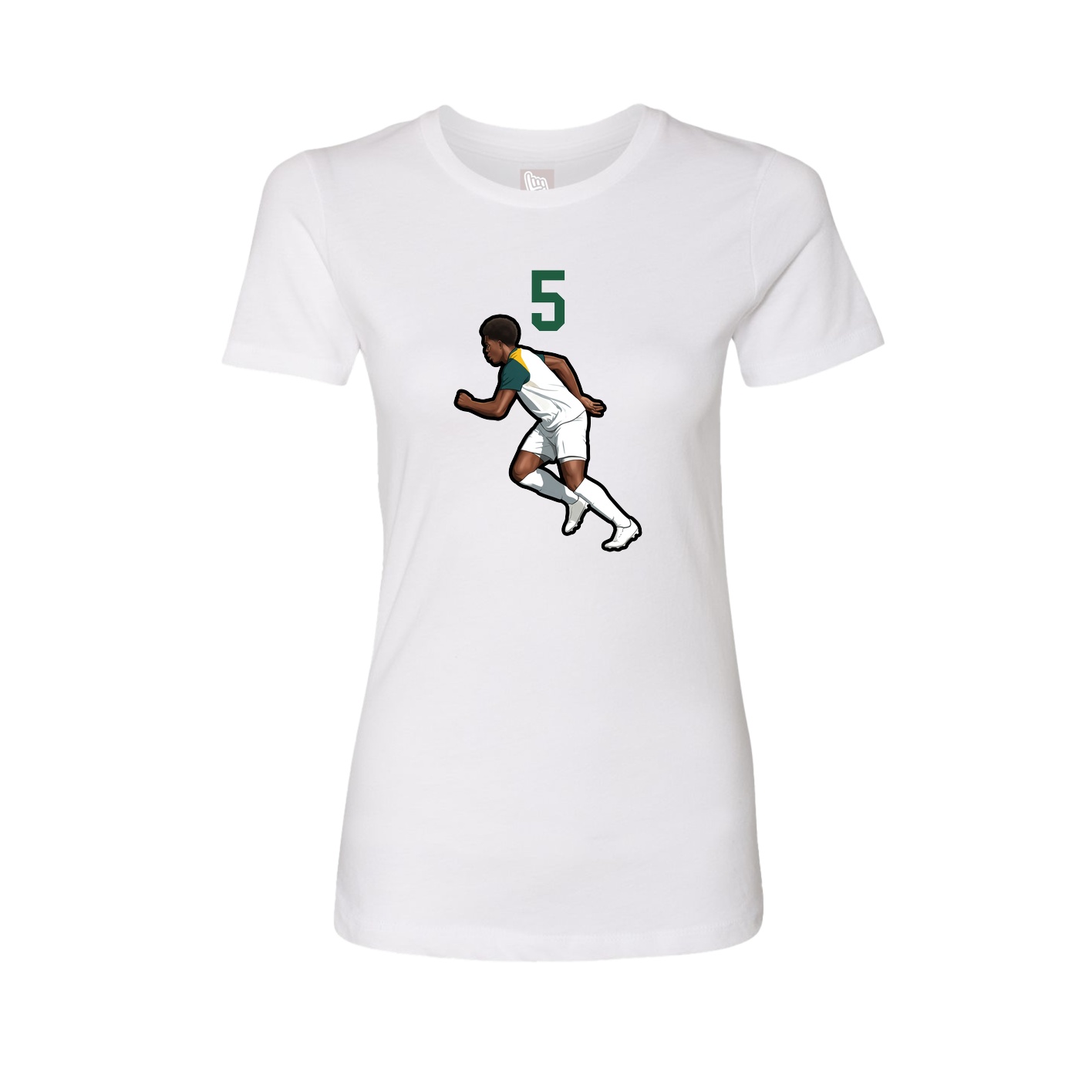Fitted Women's Tee — Number Top in White