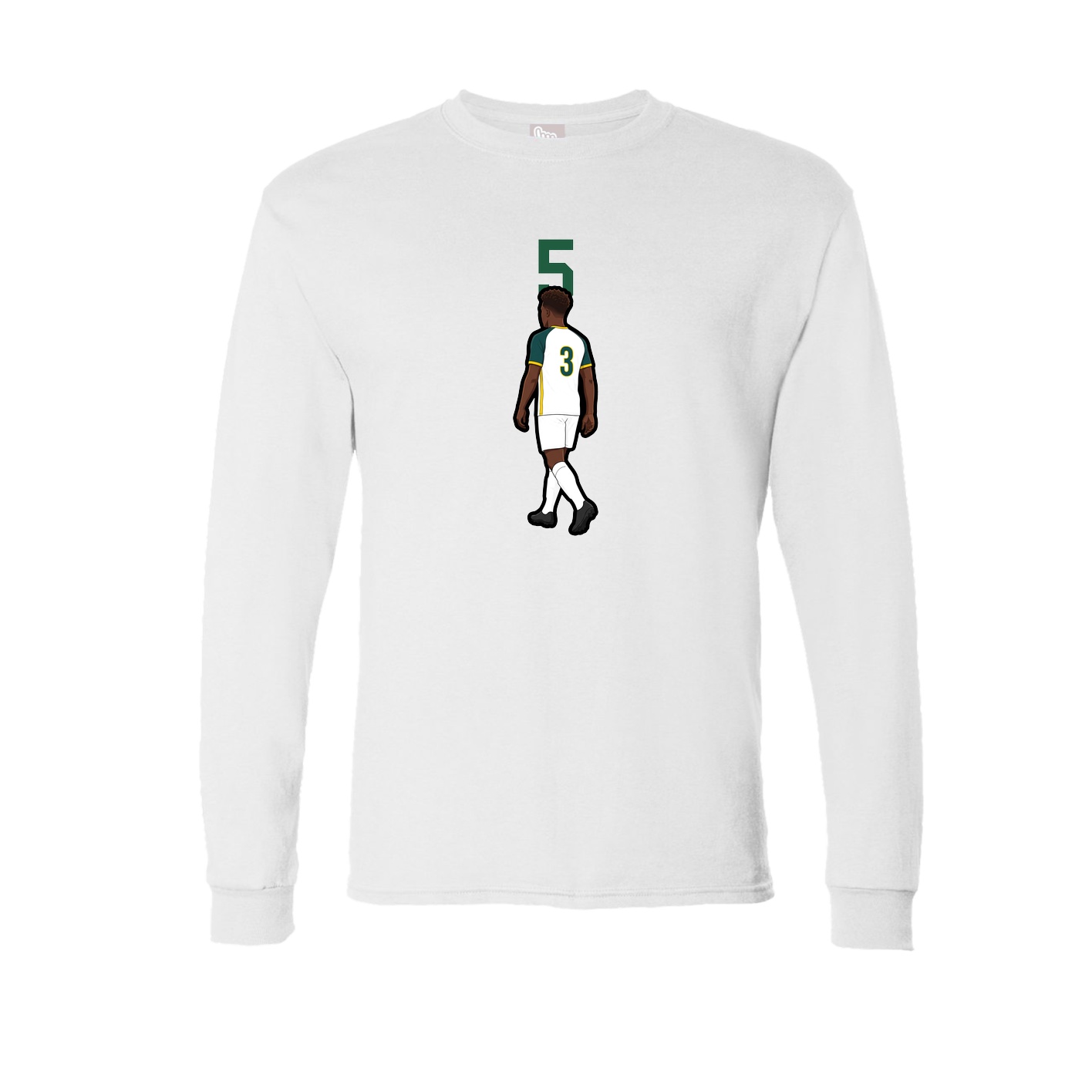 Long Sleeve Tee — Number Top in White