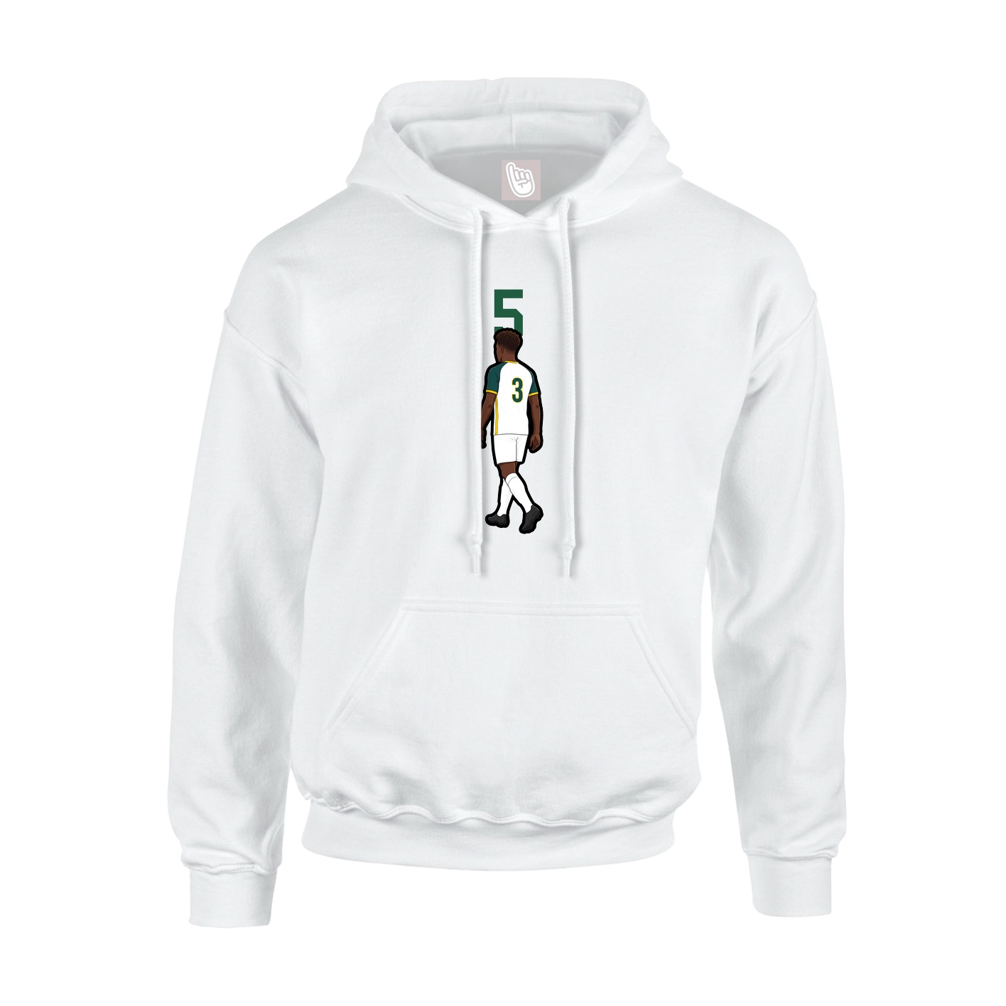 Hoodie — Number Top in White