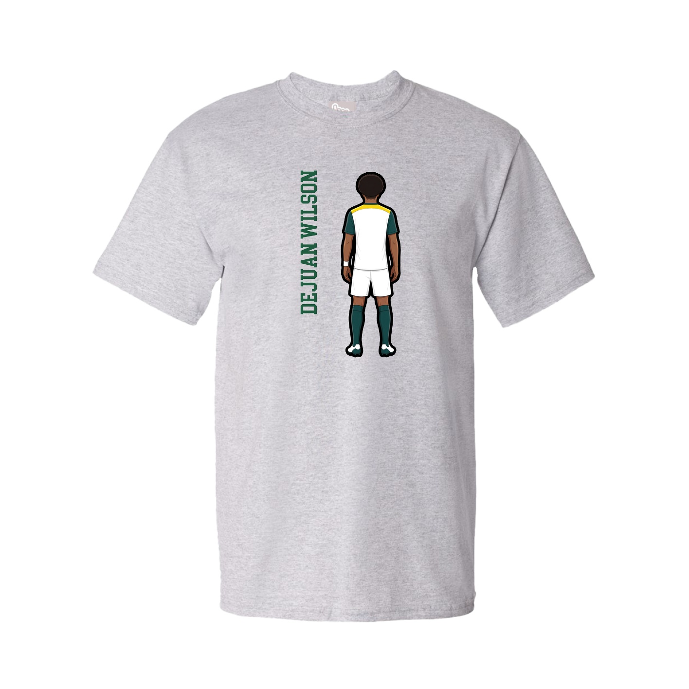 Tee — Name Vertical in Grey
