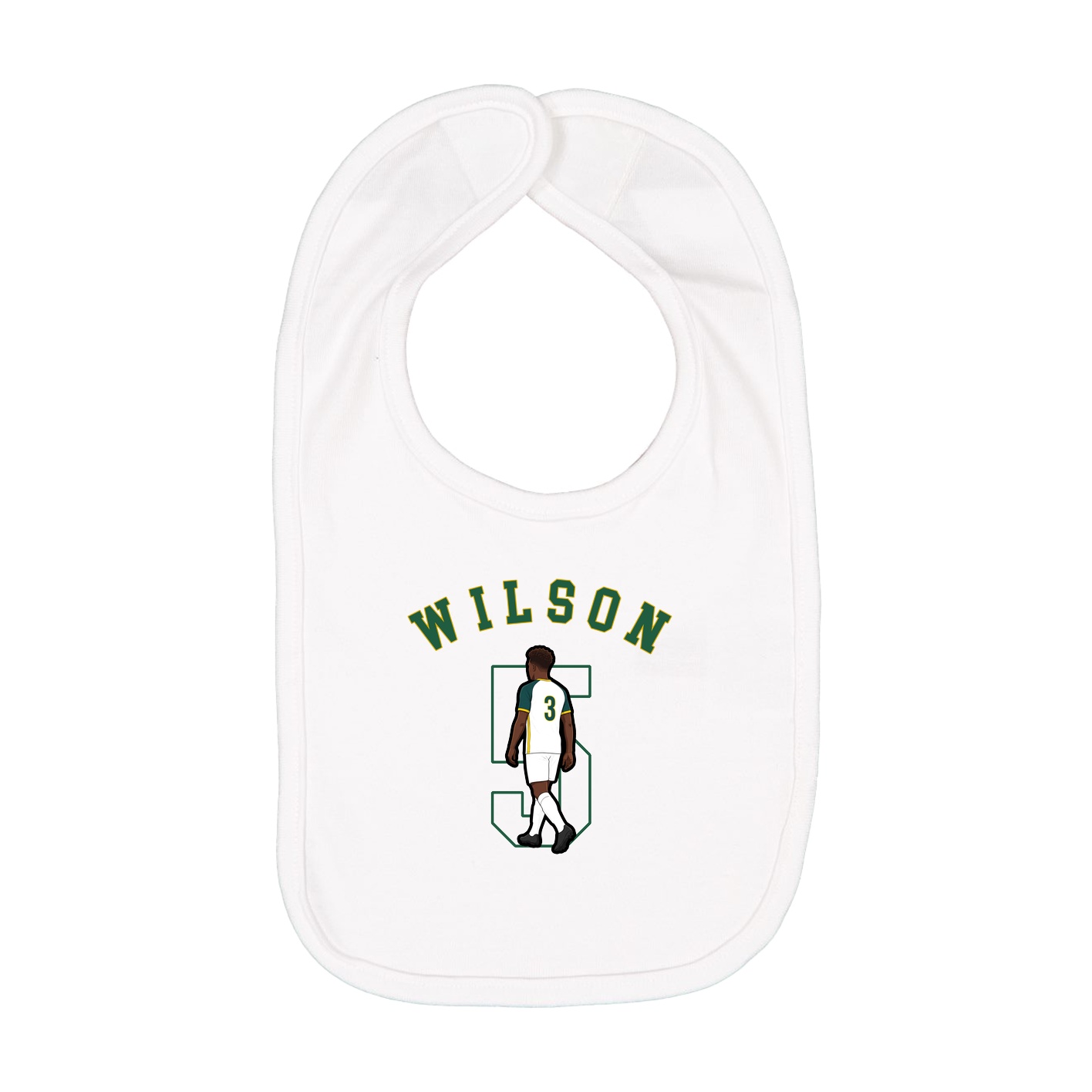 Infant Bib — Shirsey Arch in White