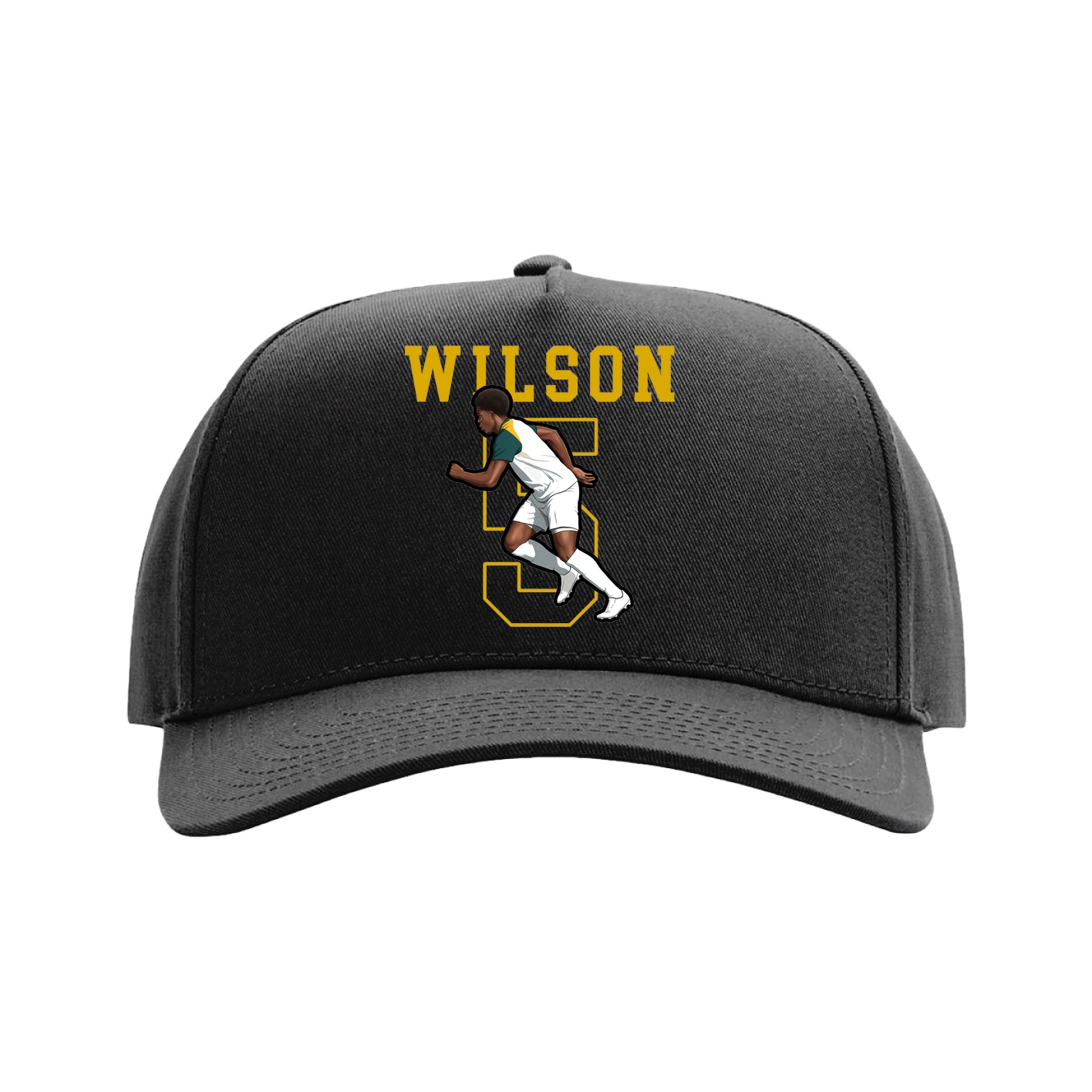 Full Fabric Five-Panel Champ Cap — Shirsey in Black