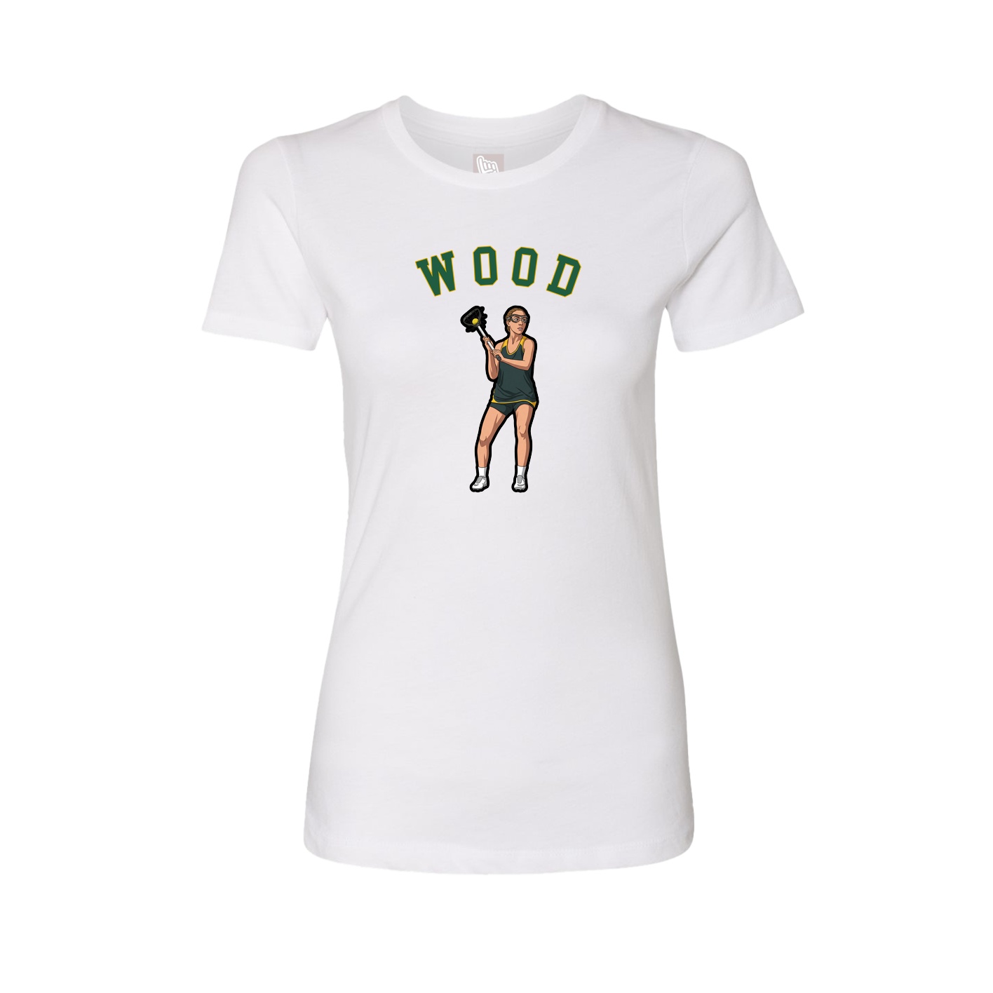 Fitted Women's Tee — Shirsey Arch in White