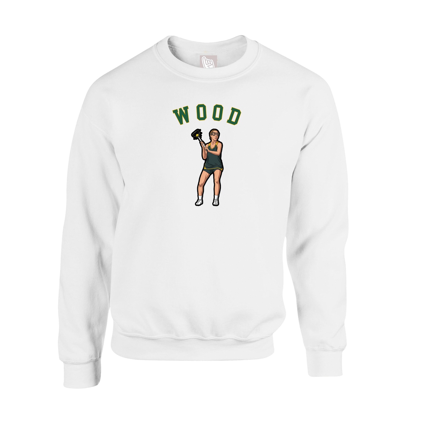 Fleece Crew — Shirsey Arch in White