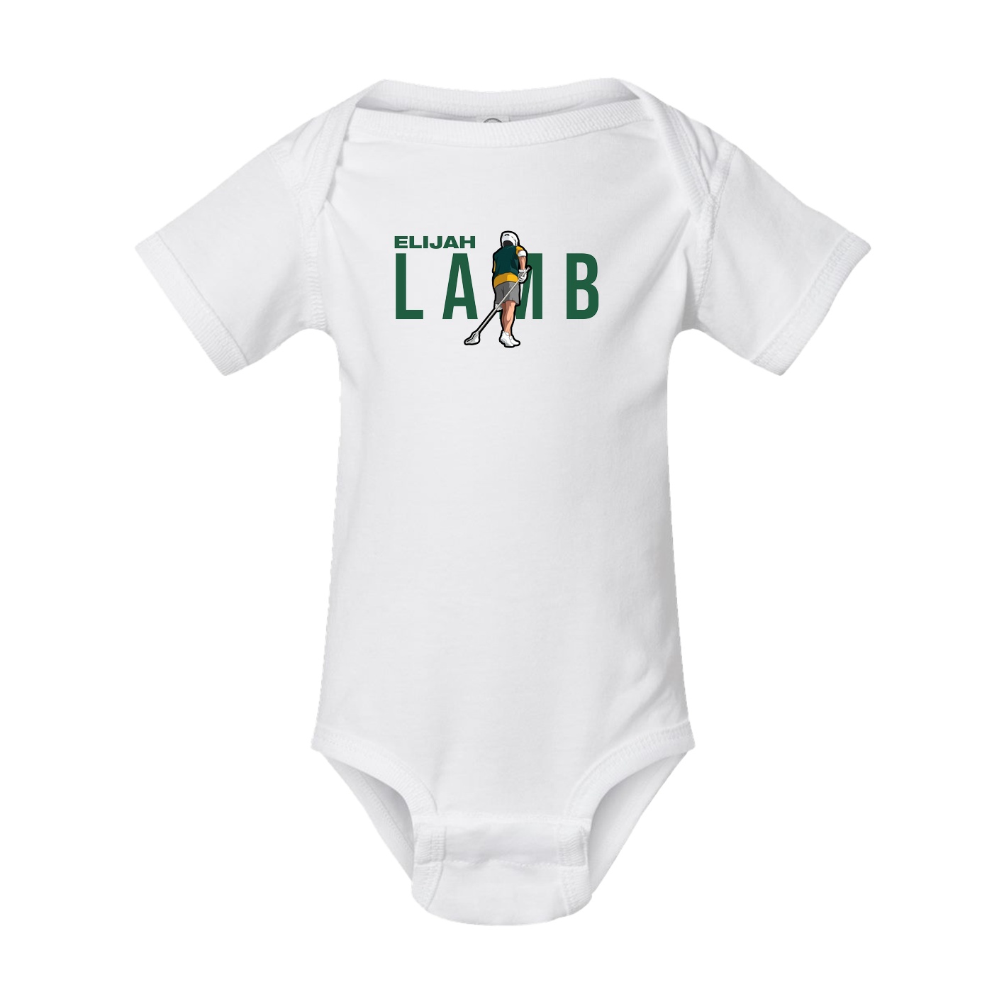 Baby Onesie — Player Name in White