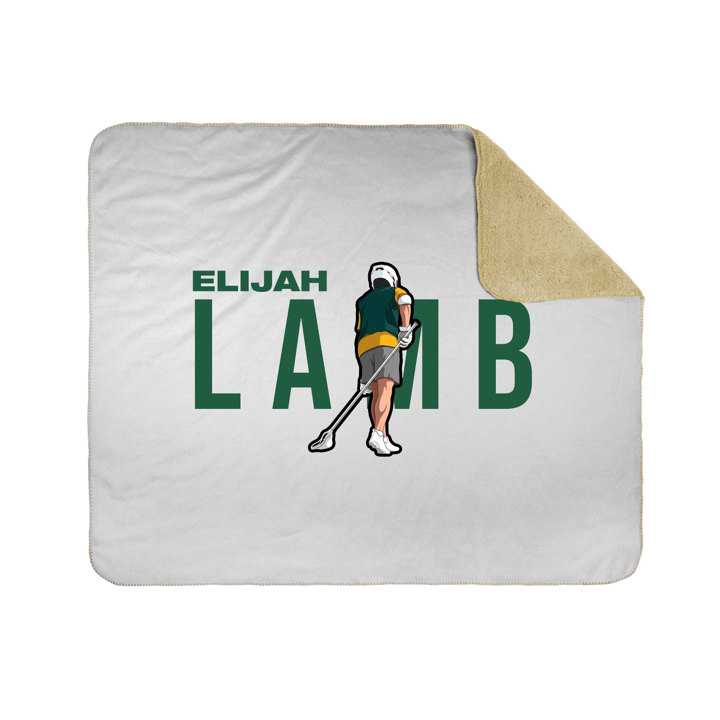 Throw Blanket — Player Name in White
