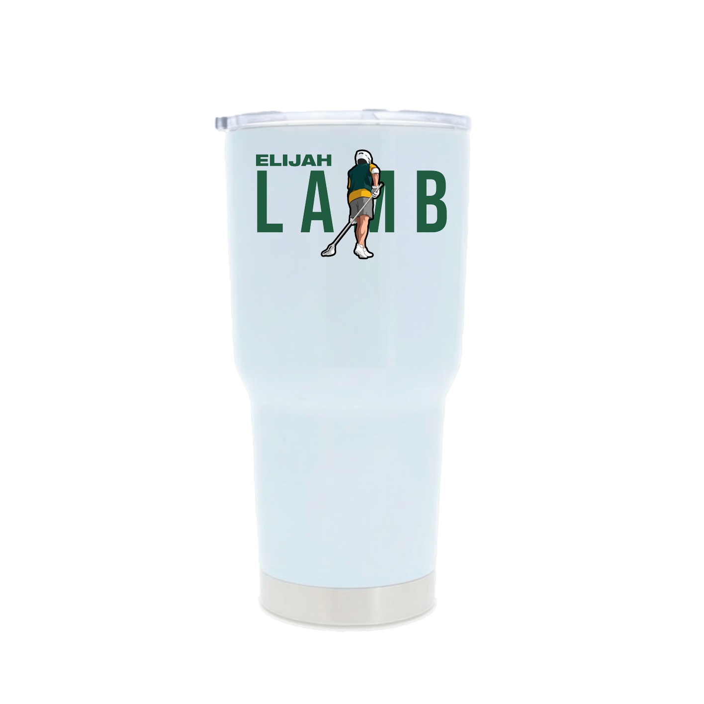 30oz Stainless Steel Tumbler — Player Name in White